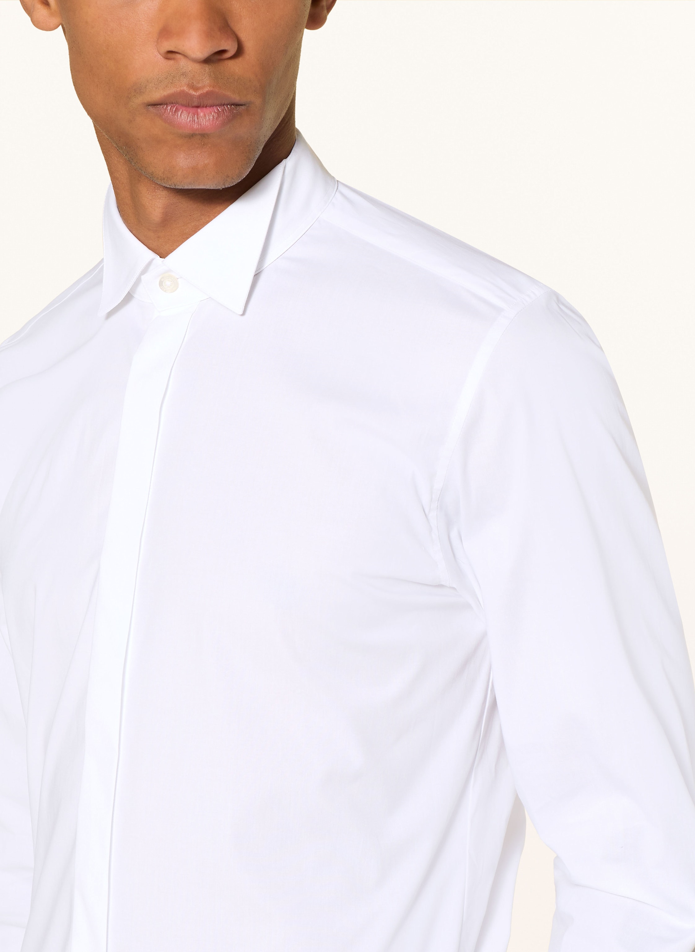 Thumbnail - Wilvorst Smoking-Hemd Body Fit weiss