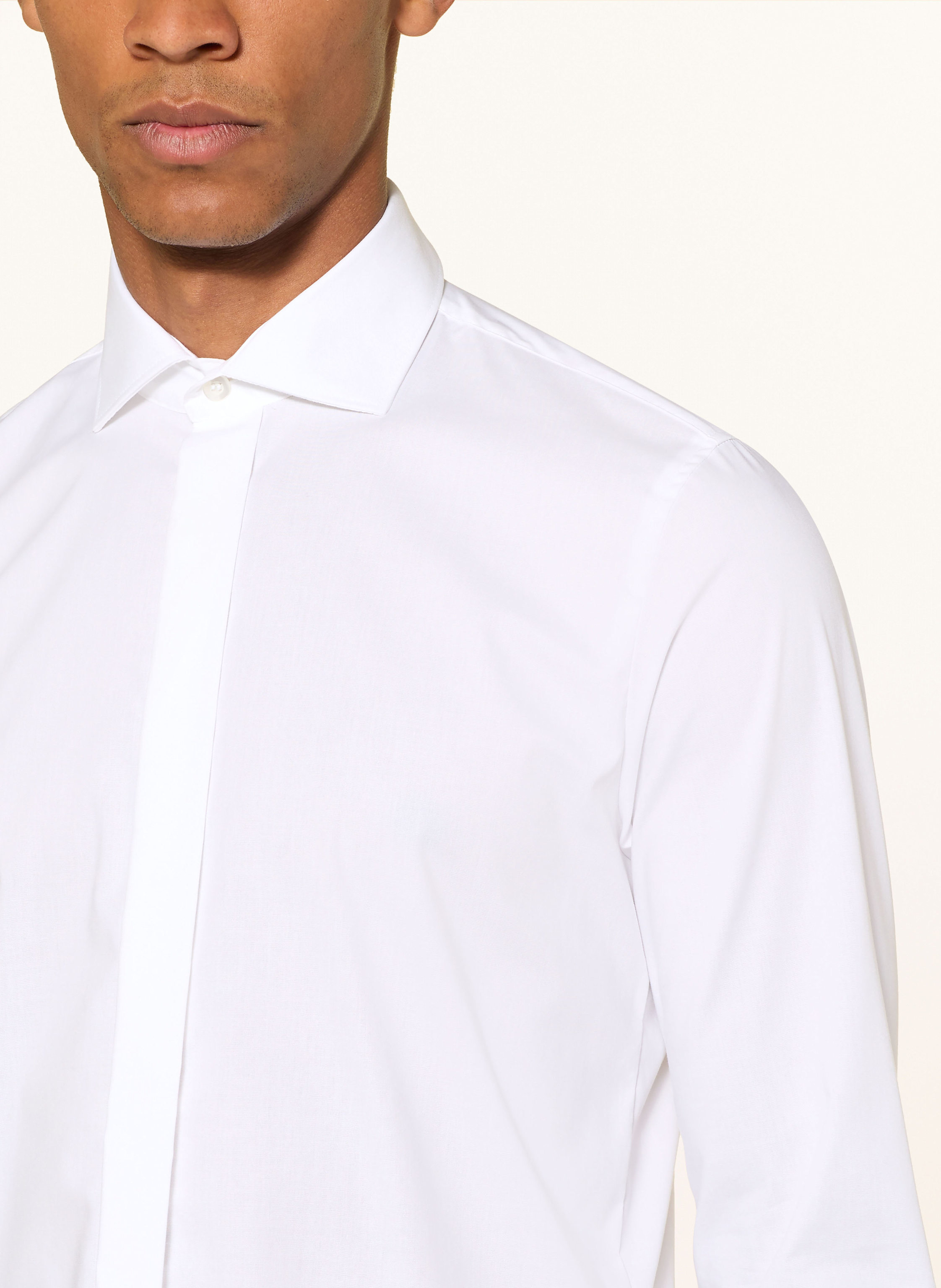 Thumbnail - Wilvorst Smoking-Hemd Body Fit weiss