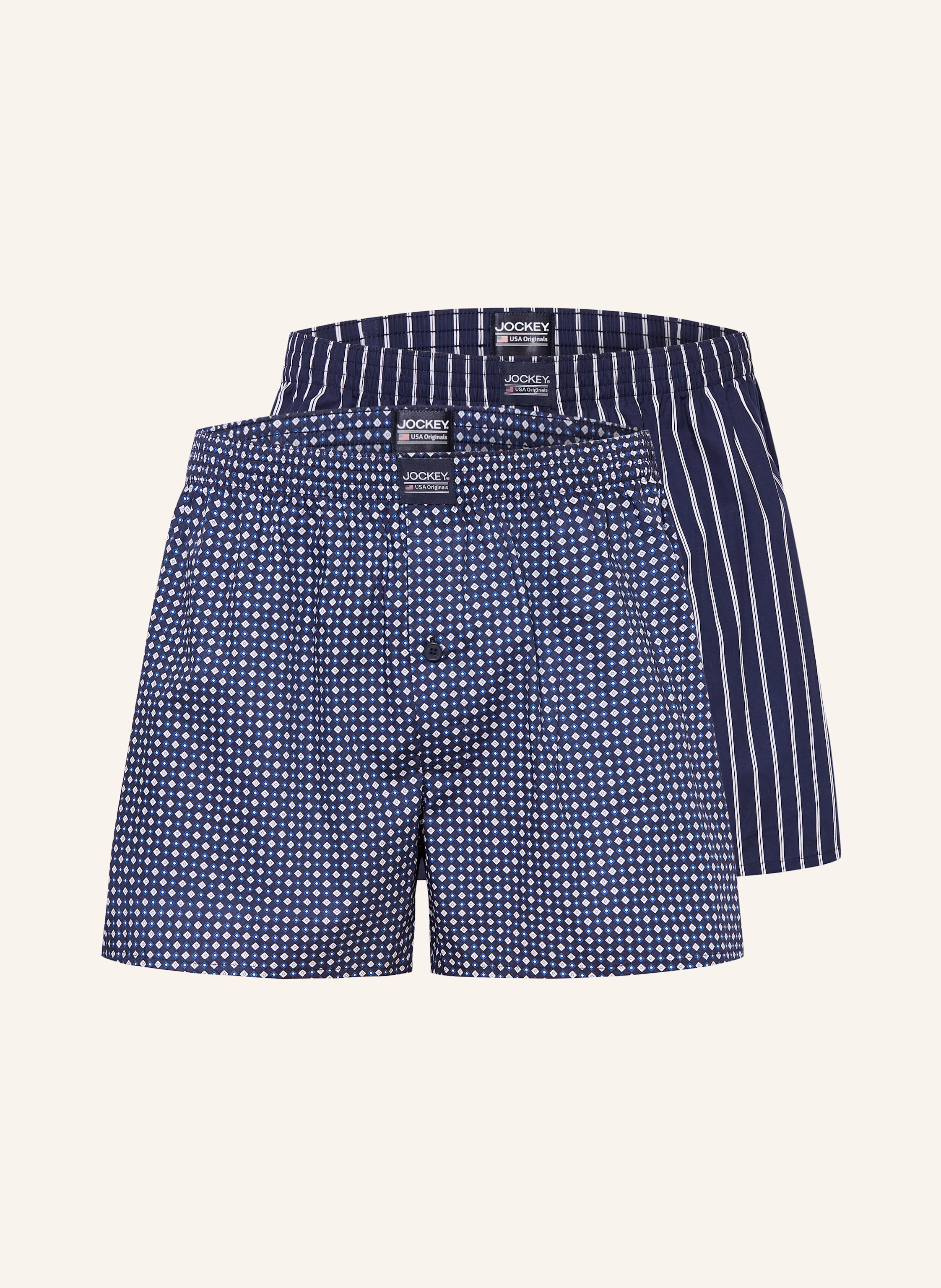 Jockey 2er-Pack Boxershorts blau