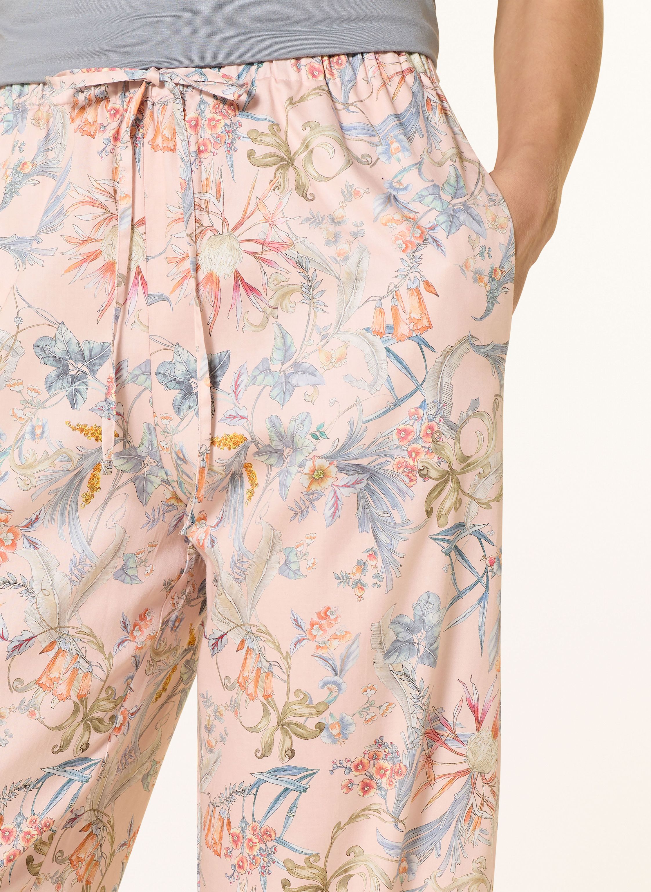 Thumbnail - Zimmerli Schlafhose Cotton Sateen Print rosa
