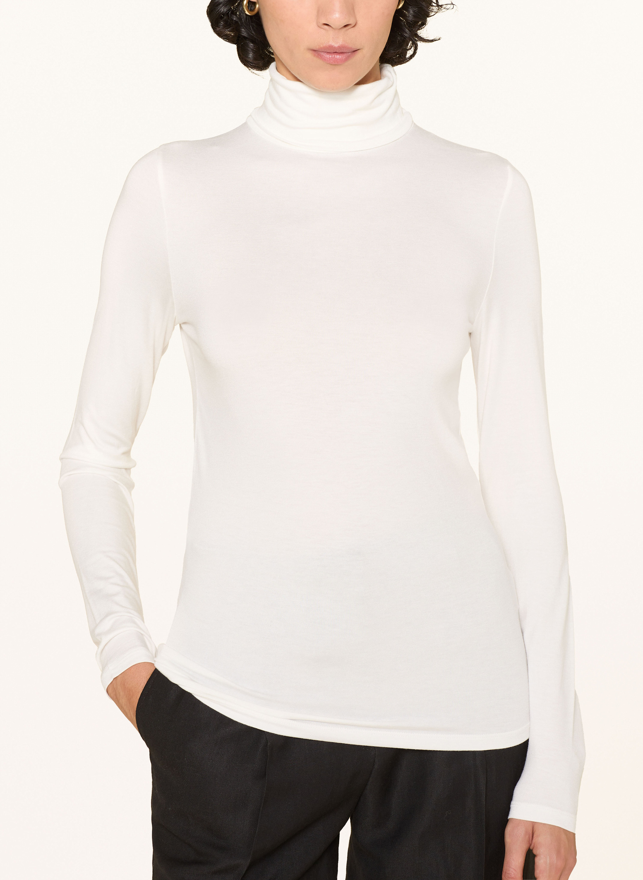 Thumbnail - Majestic Filatures Rollkragenshirt weiss