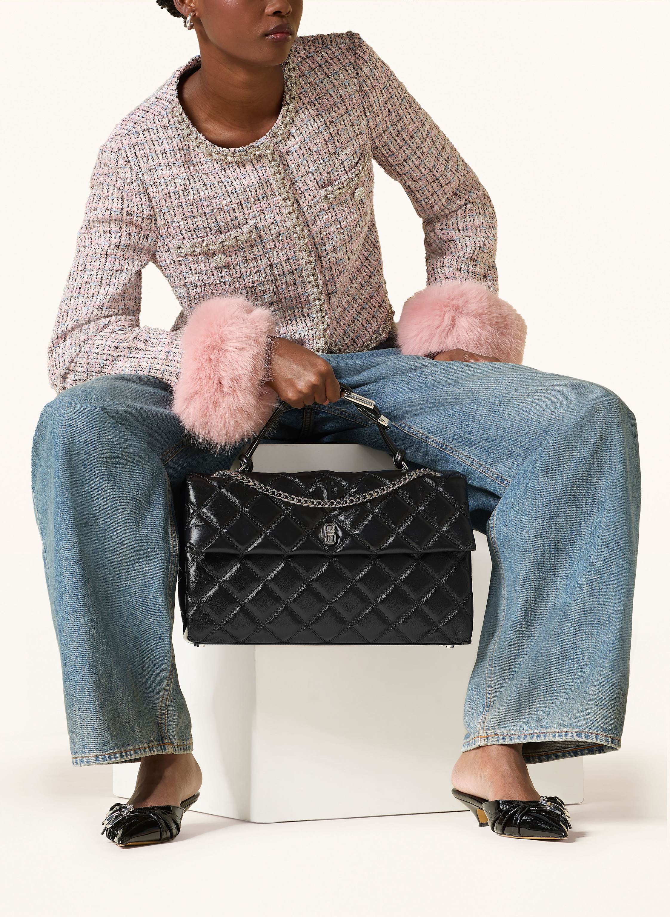 Thumbnail - Marc Jacobs Handtasche The Quilted Xl Dual Convertible schwarz
