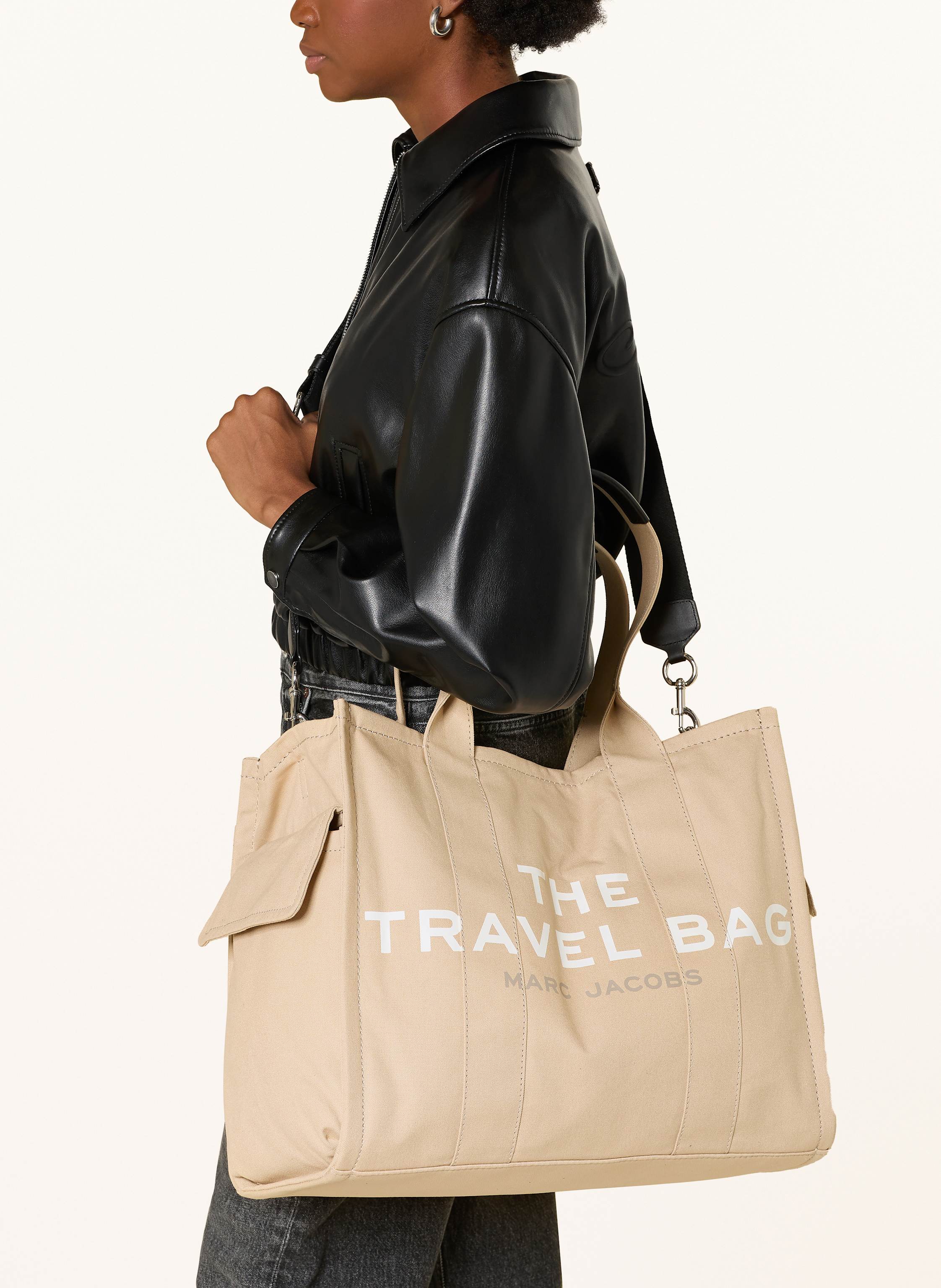 Thumbnail - Marc Jacobs Reisetasche The Travel Tote beige