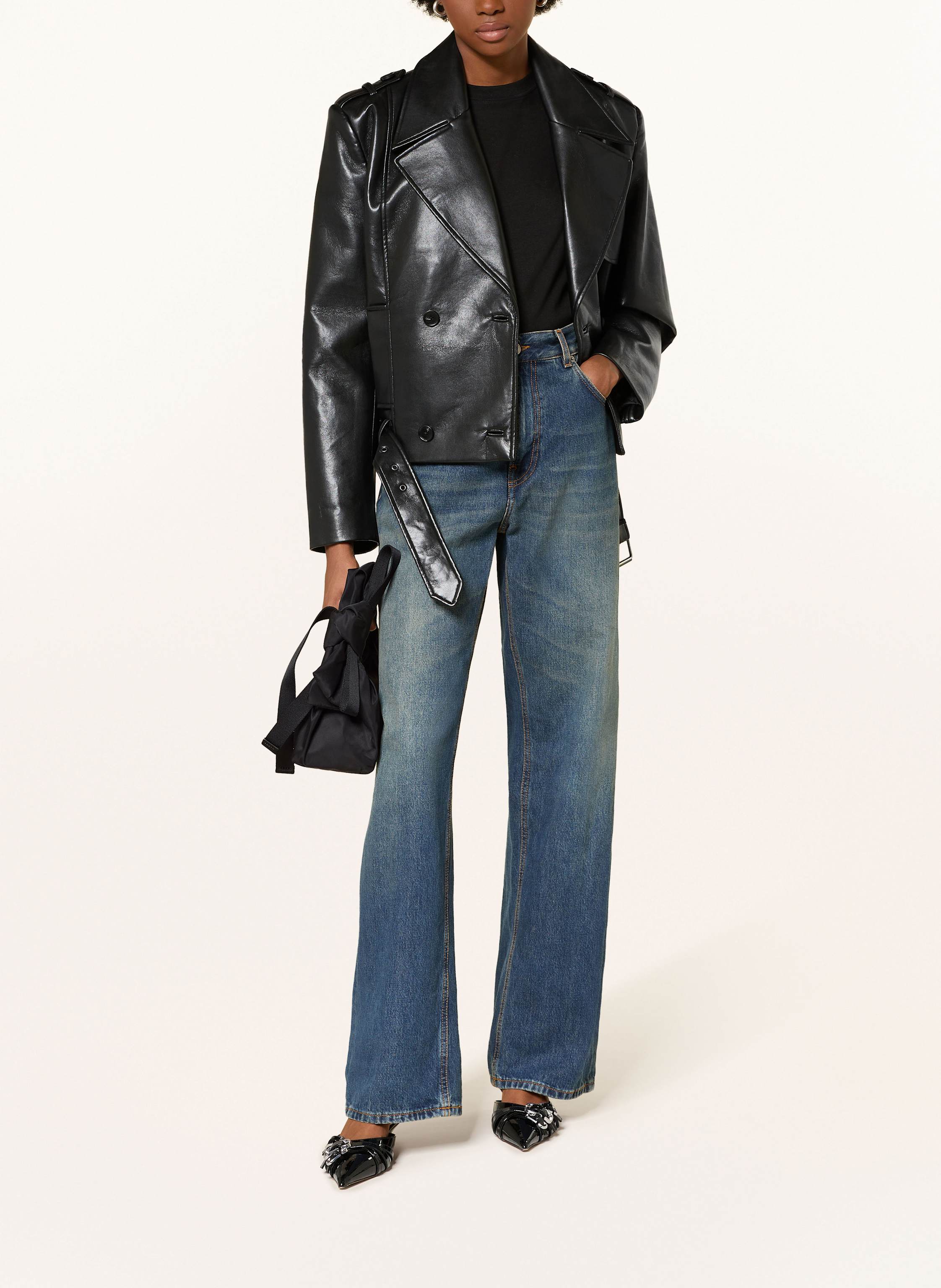 Thumbnail - Marc Jacobs Handtasche The Bow Sack Bag Mini schwarz