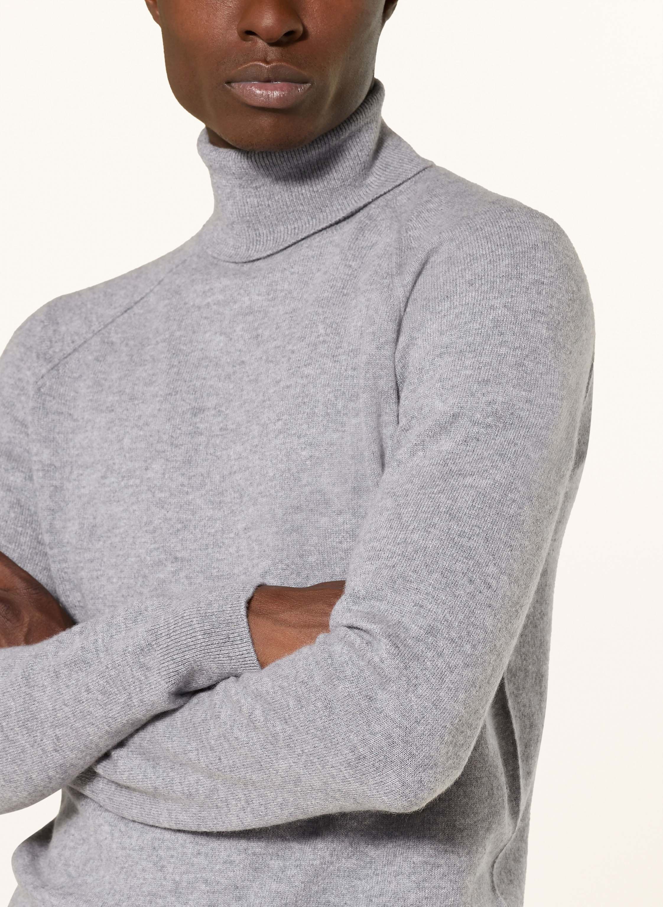 Thumbnail - Paul Rollkragenpullover Aus Cashmere grau