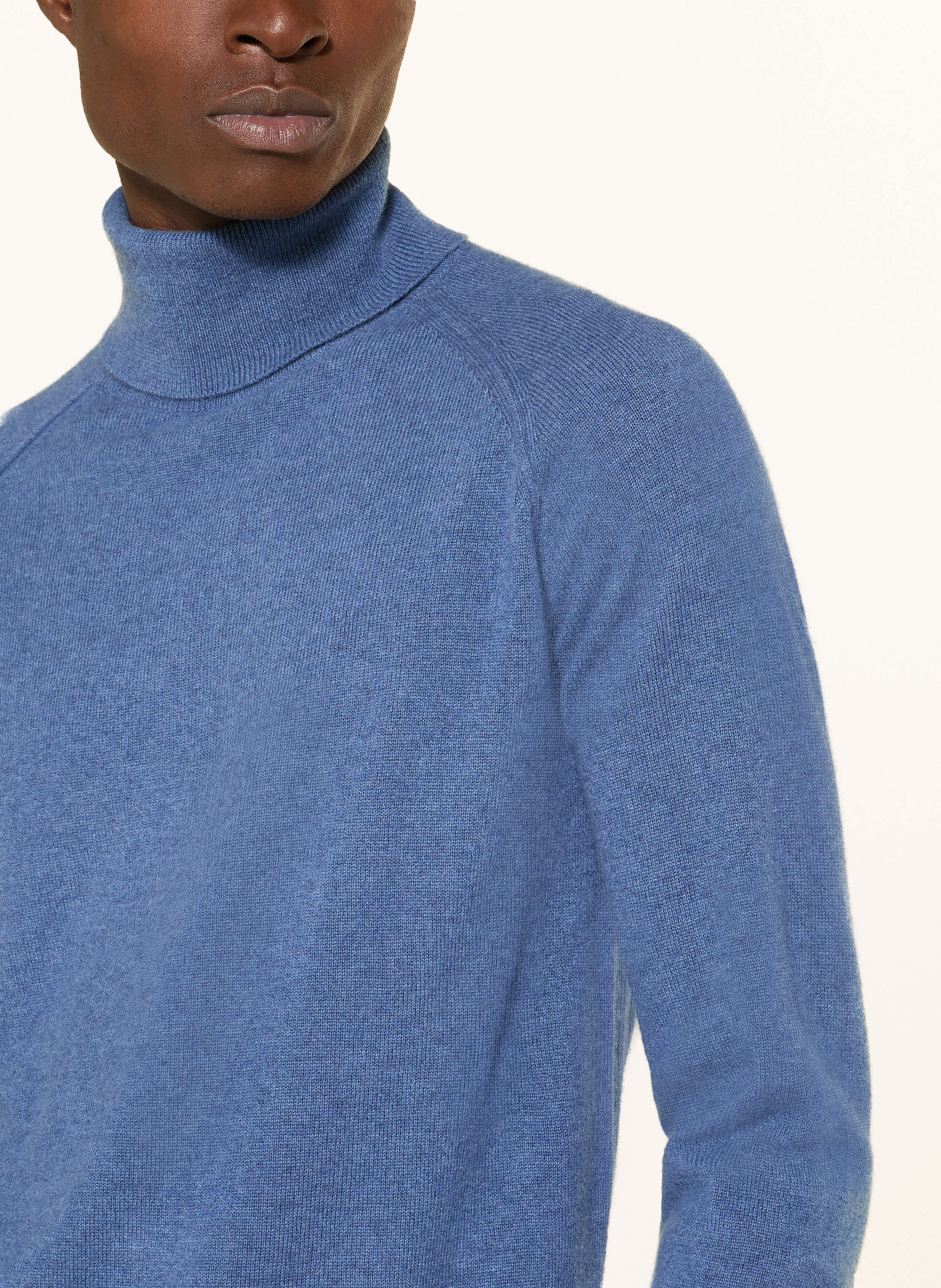 Thumbnail - Paul Rollkragenpullover Aus Cashmere blau