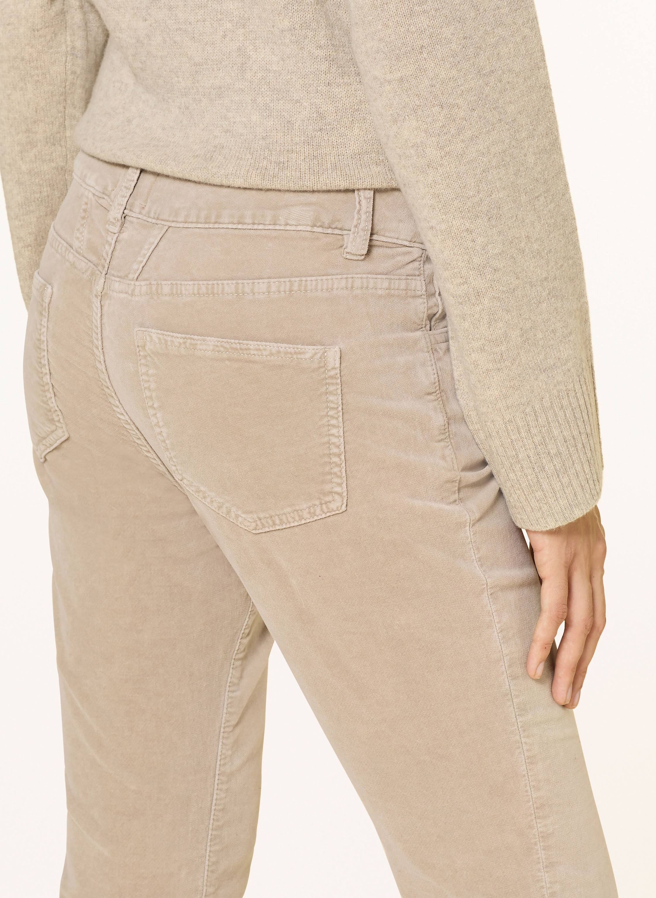 Thumbnail - Closed 7/8-Hose Baker Aus Samt beige