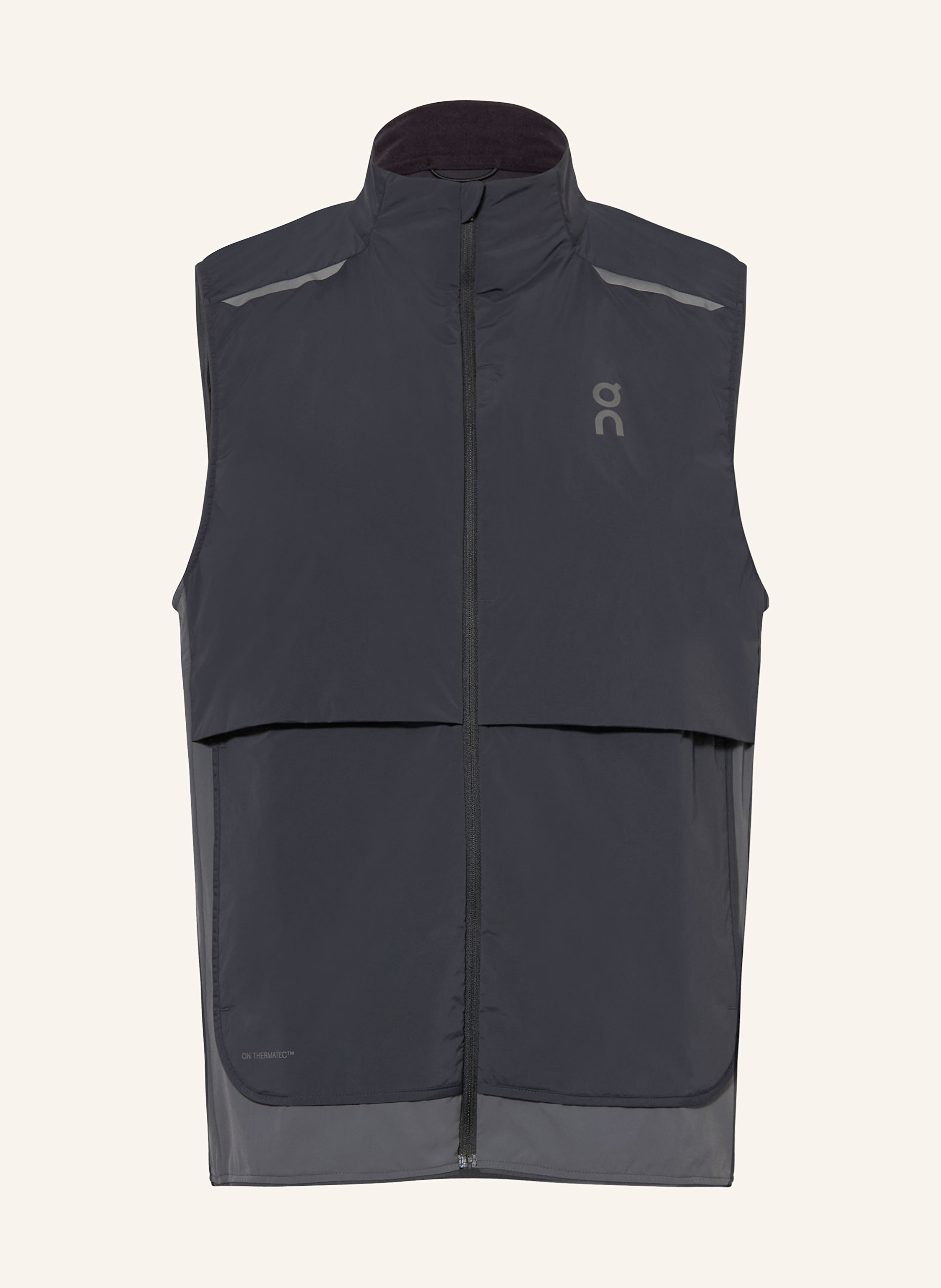 on Weather　vest On Running vest WEATHER in black / dark gray