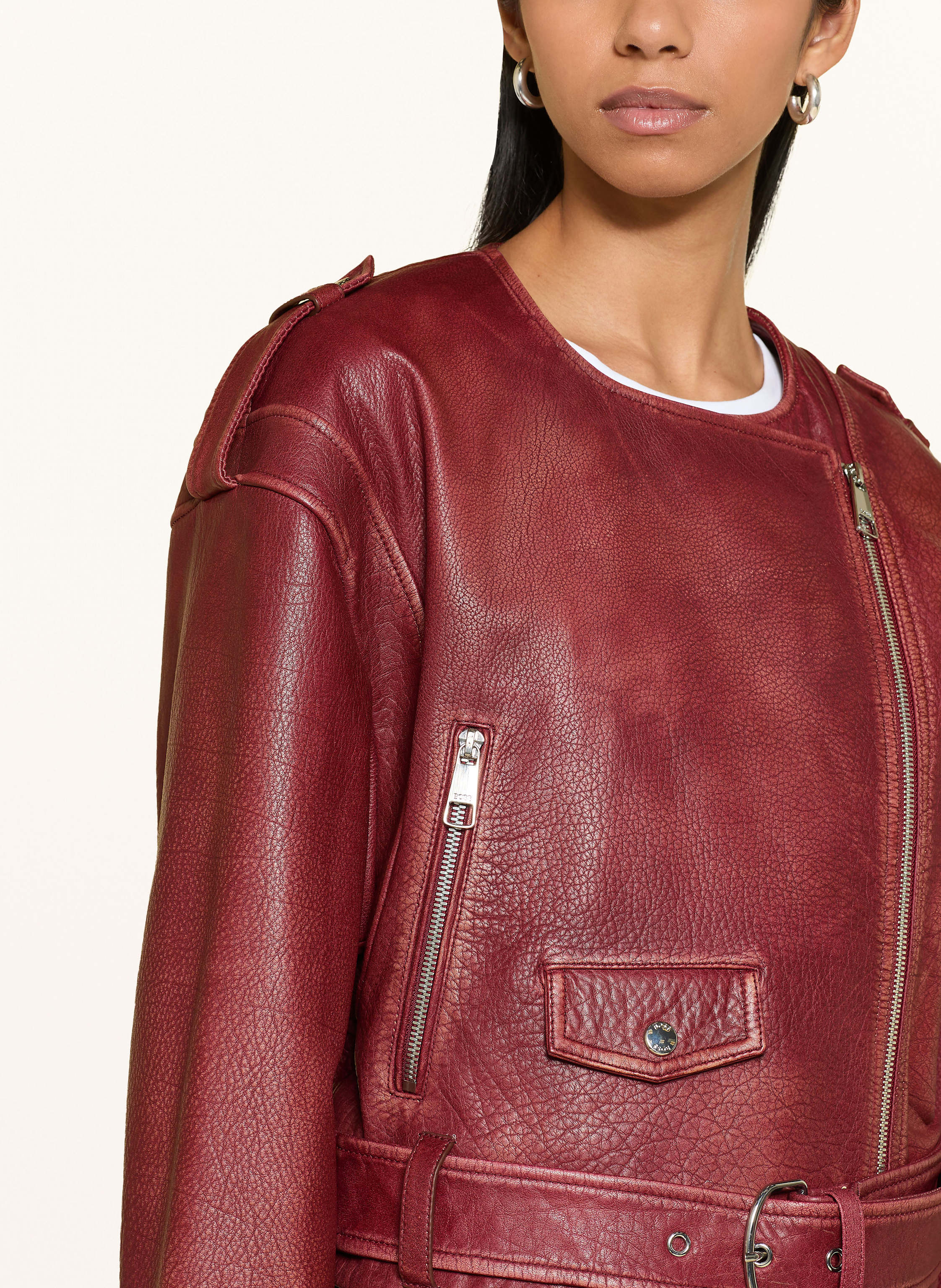 Thumbnail - Boss Lederjacke C Sadora rot