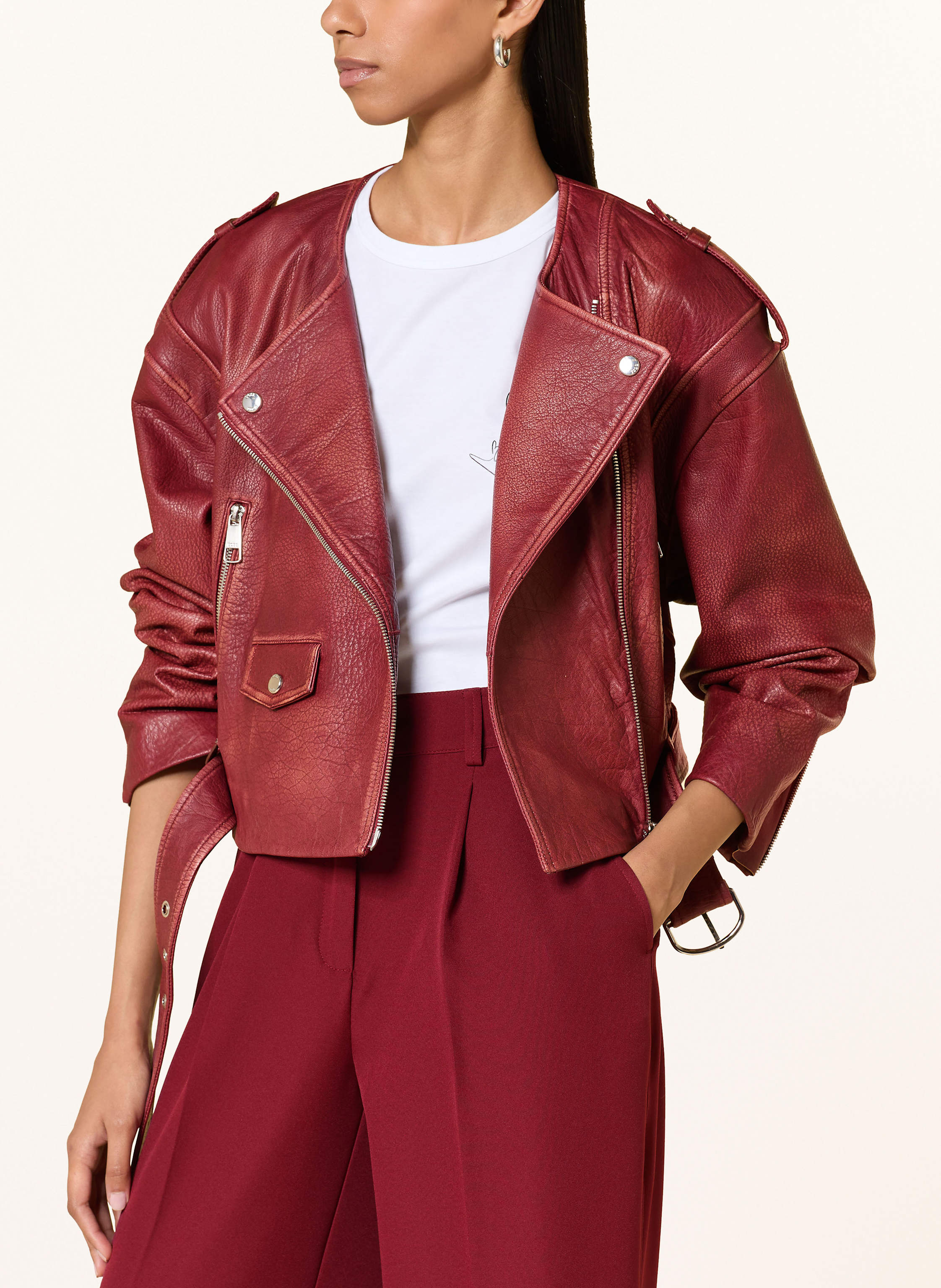 Thumbnail - Boss Lederjacke C Sadora rot