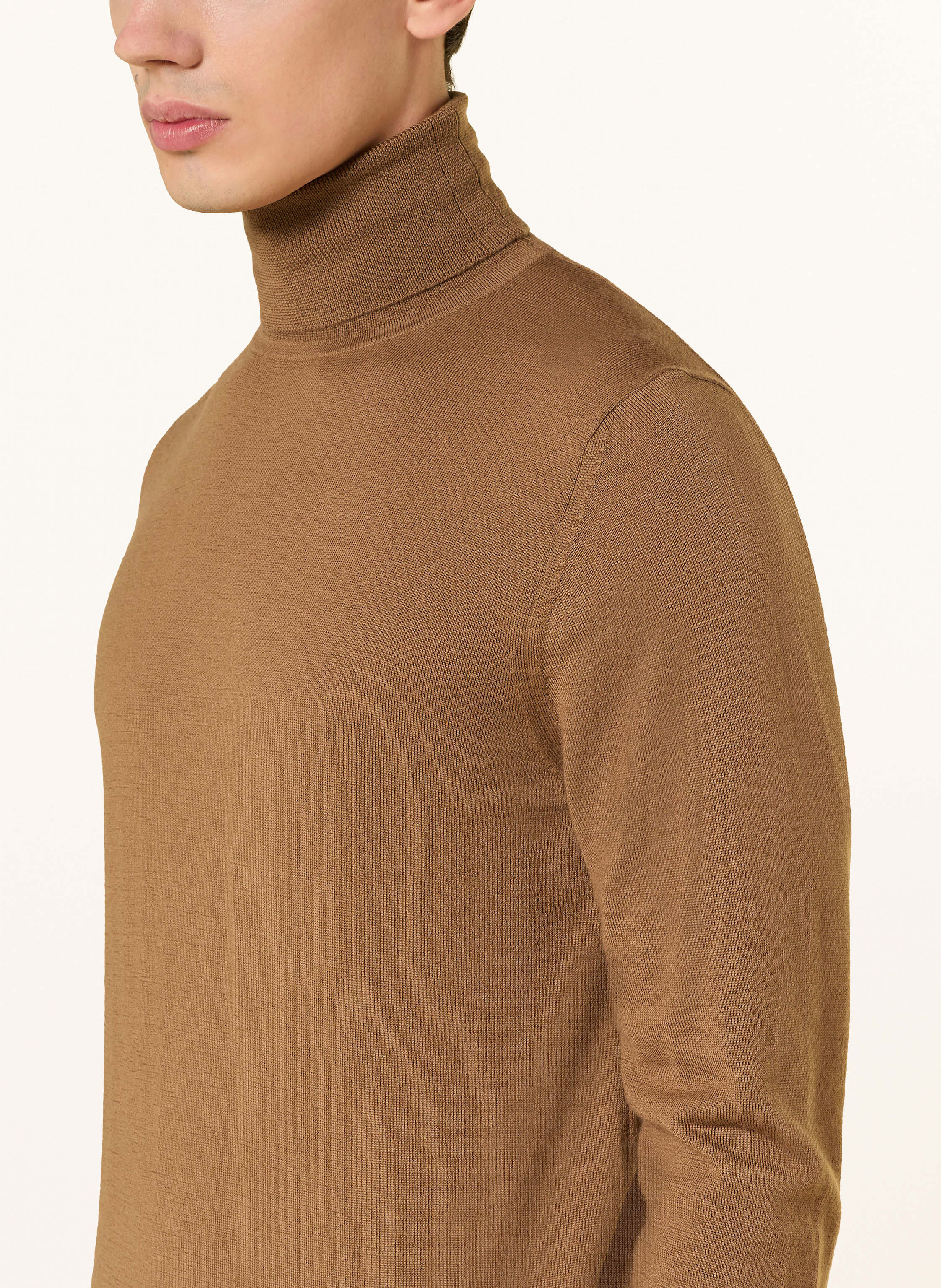 Thumbnail - Paul Rollkragenpullover Aus Merinowolle braun