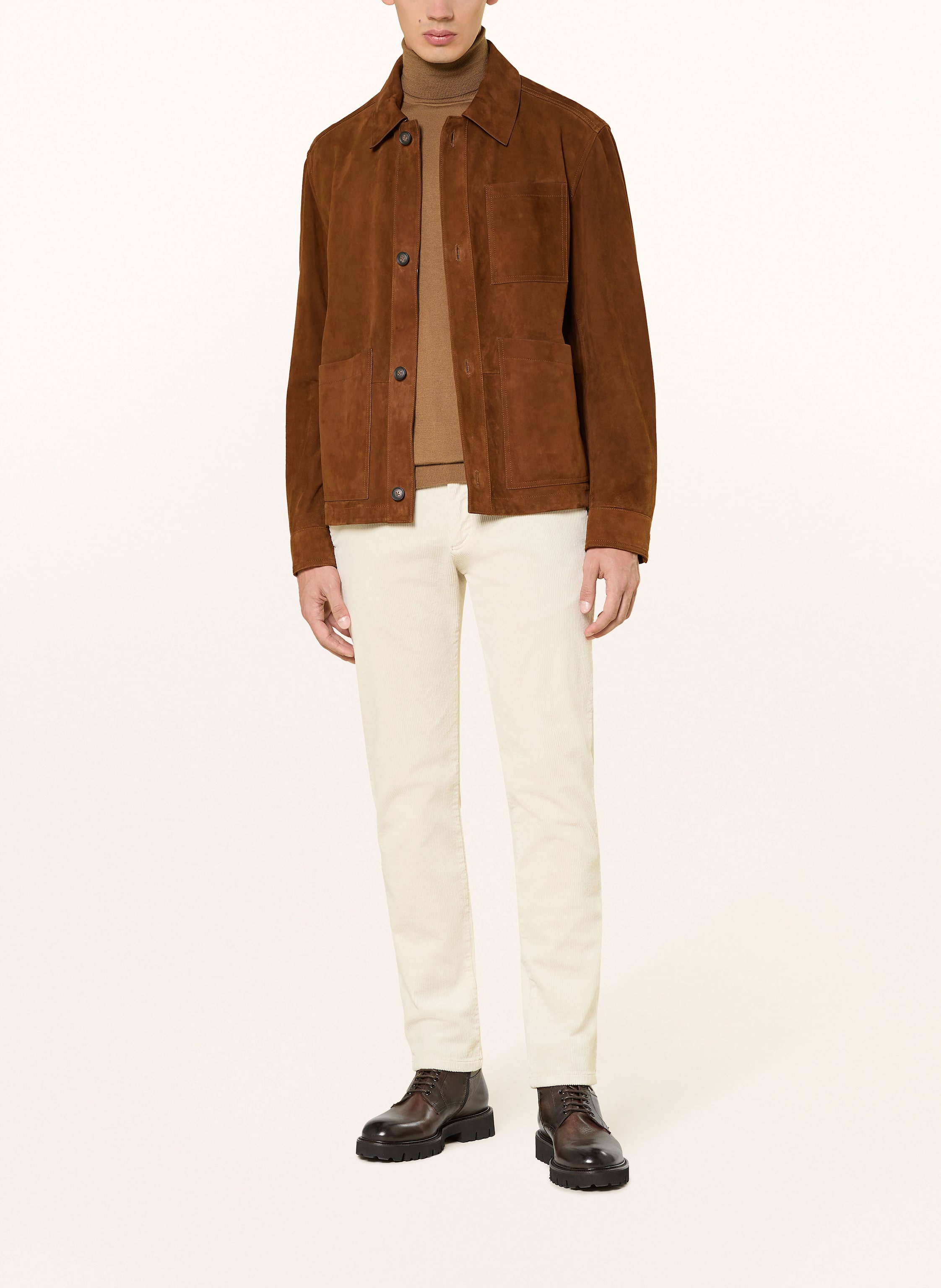 Thumbnail - Paul Rollkragenpullover Aus Merinowolle braun