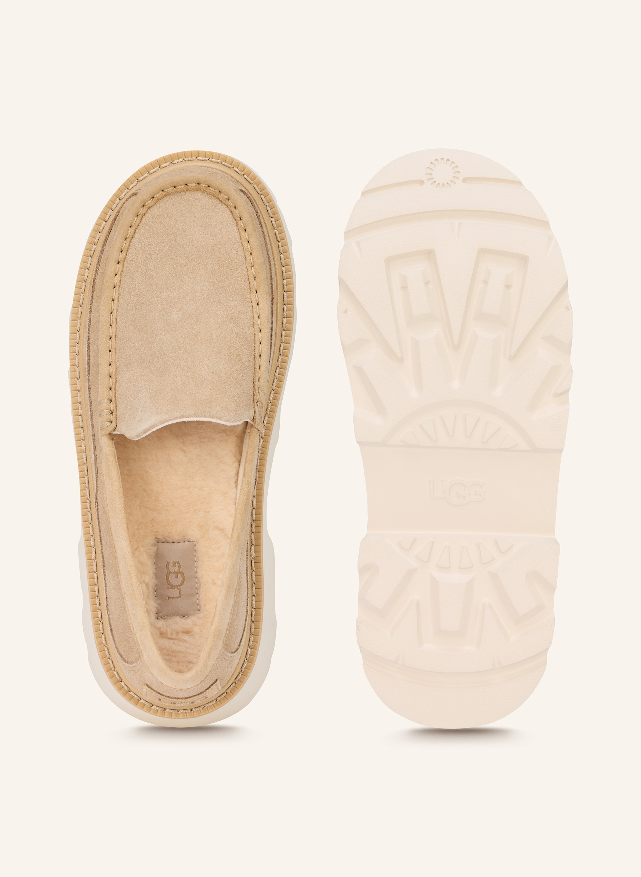 Thumbnail - Ugg Loafer Ascot Lug beige