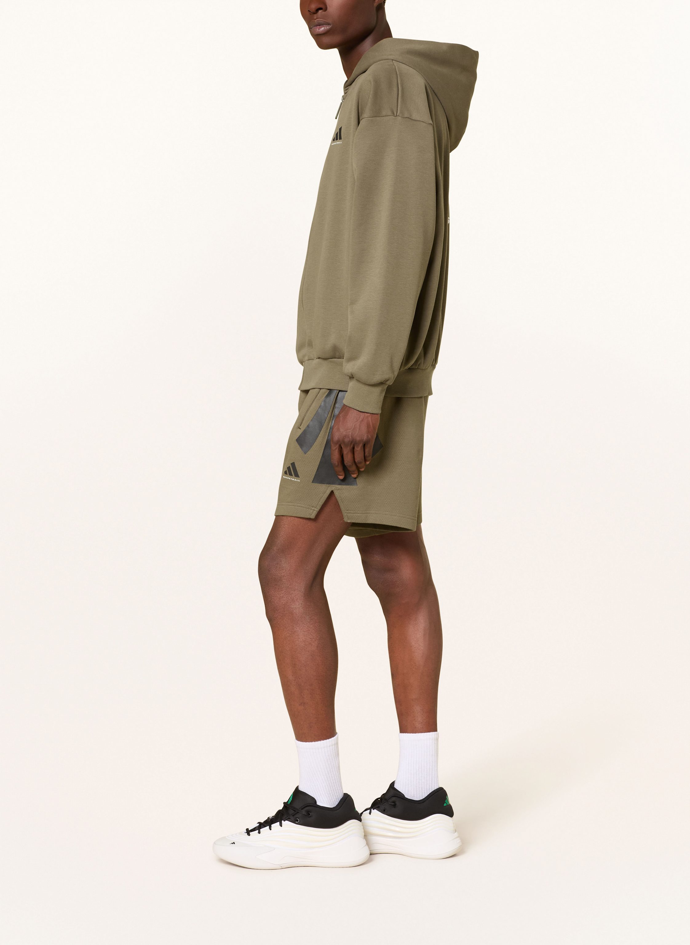 Thumbnail - Adidas Sweatjacke Adidas Basketball Full Zip gruen