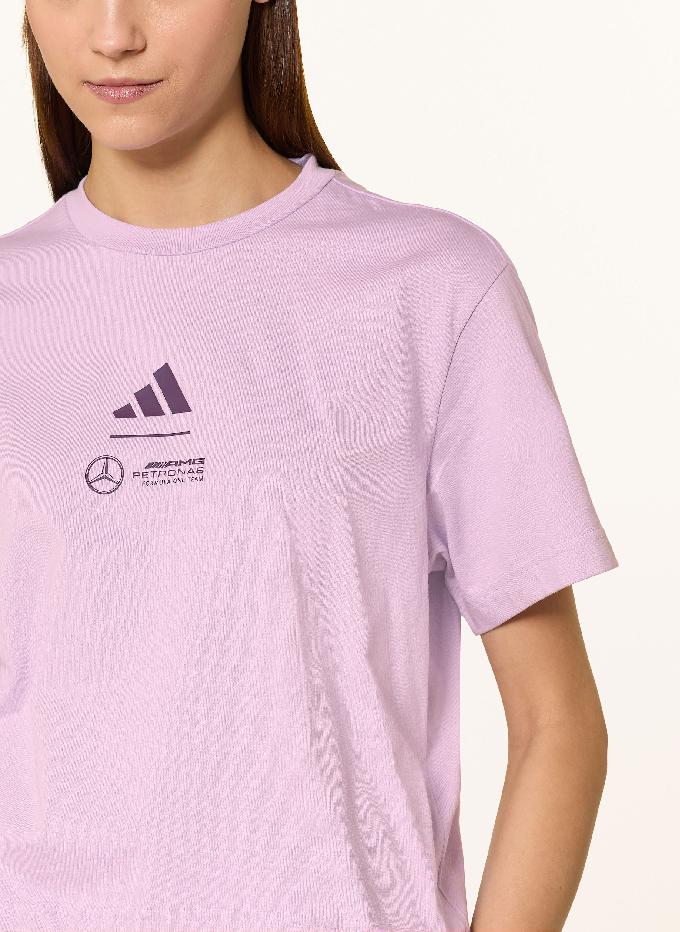 Thumbnail - Adidas T-Shirt Mercedes - Amg Petronas Formula One Team Premium Woven Crop lila