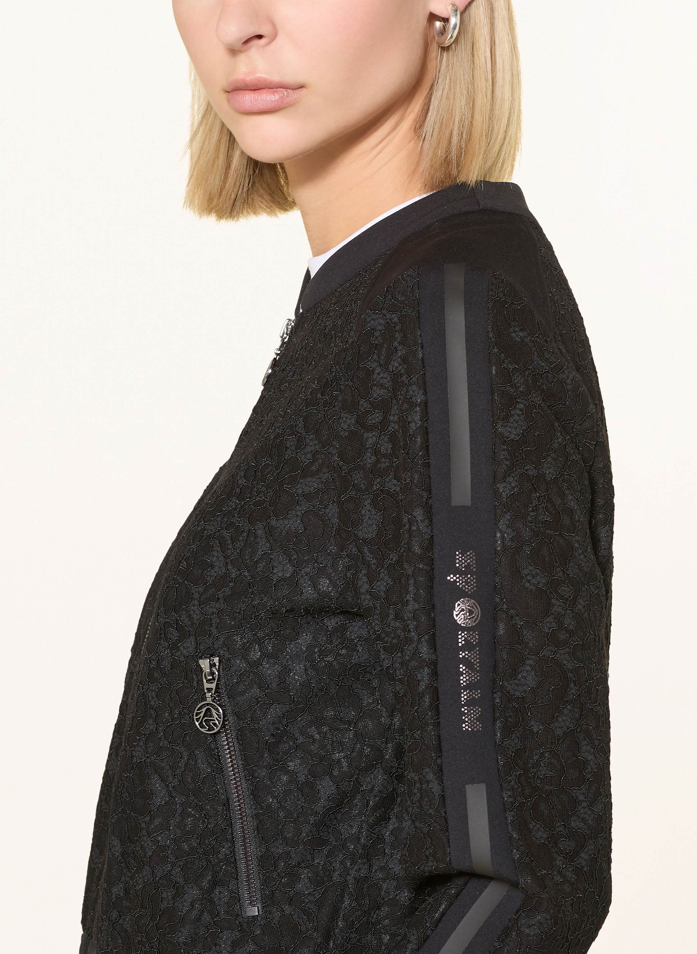 Thumbnail - Sportalm Blouson Aus Spitze Mit Galonstreifen schwarz