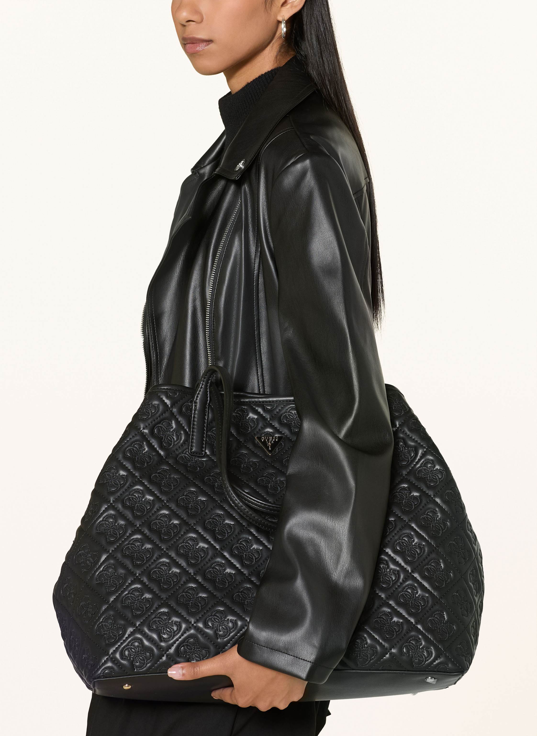 Thumbnail - Guess Shopper Adelasia Large Mit Pouch schwarz