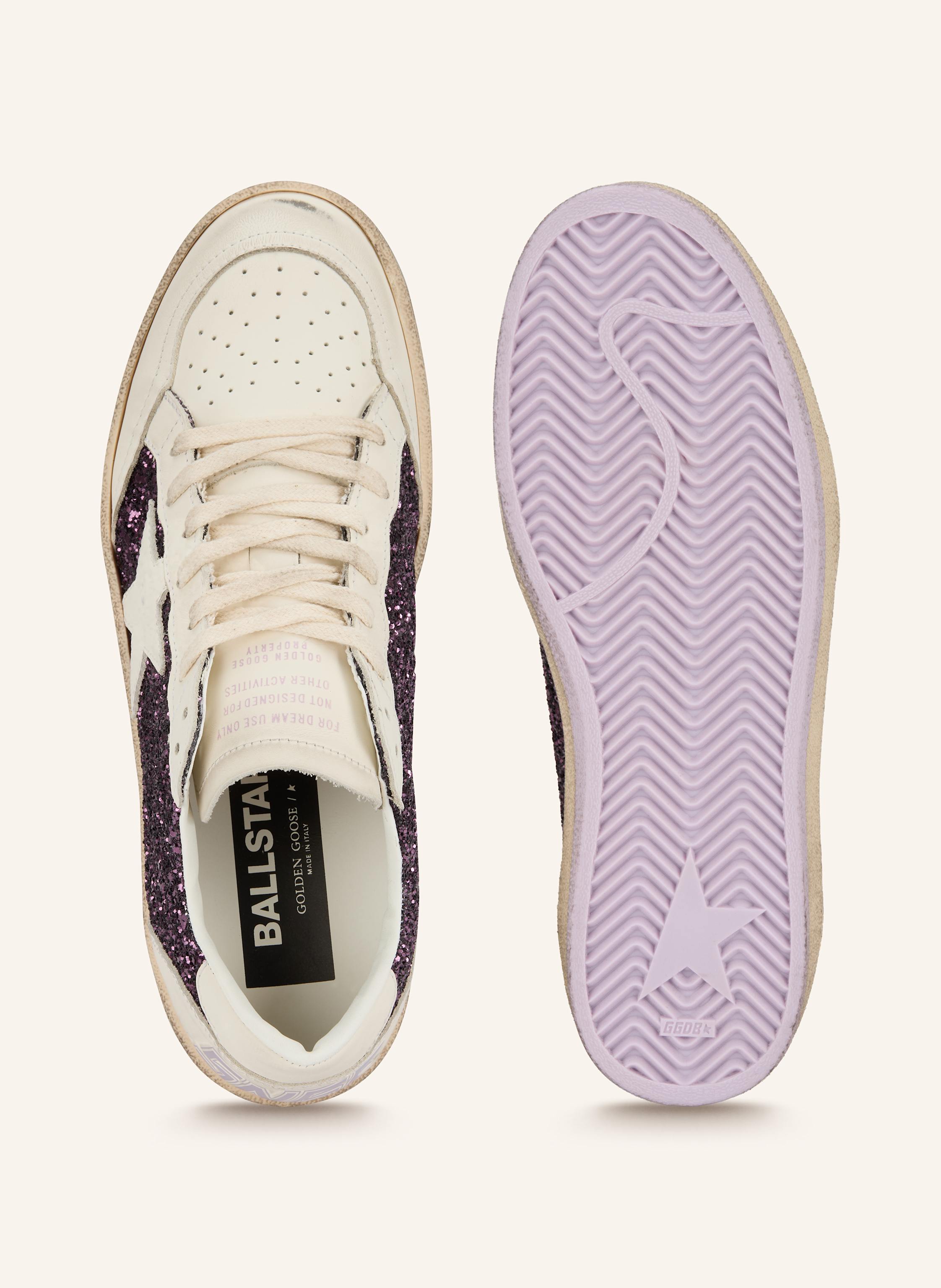 Thumbnail - Golden Goose Sneaker Ball Star Mit Pailletten lila