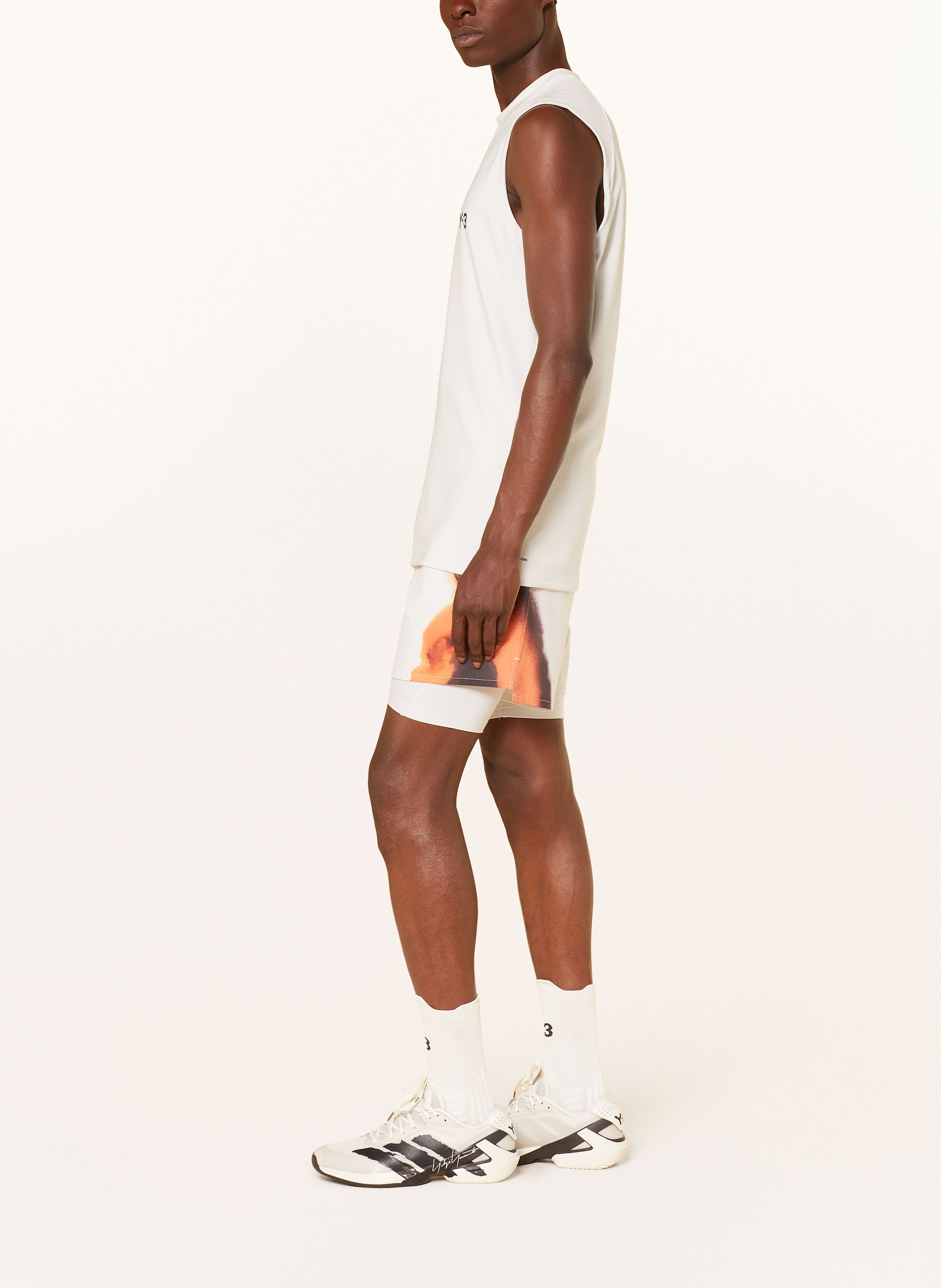 Thumbnail - Y-3 2-In-1-Tennisshorts grau