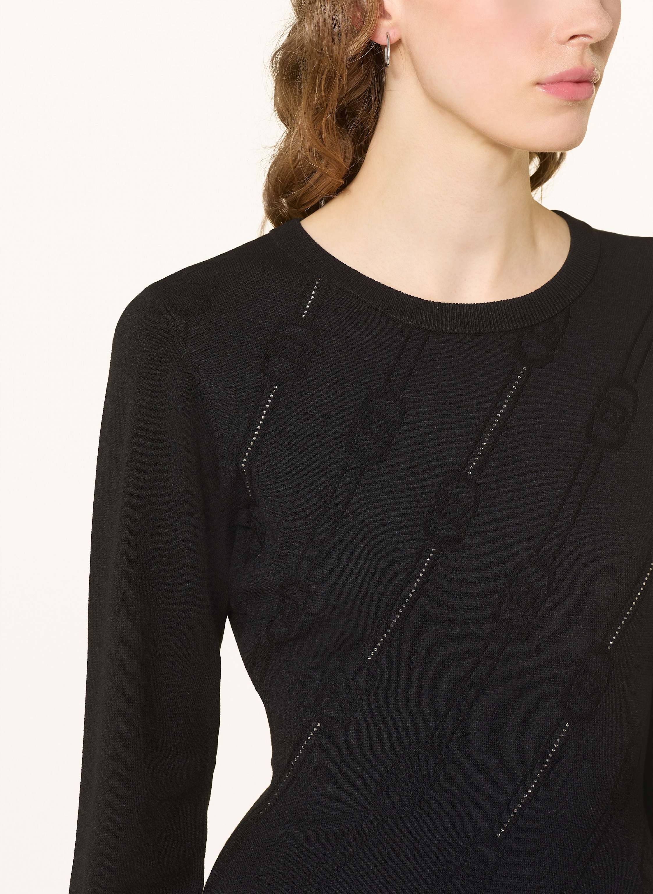 Thumbnail - Liu Jo Strickkleid Mit Schmucksteinen schwarz