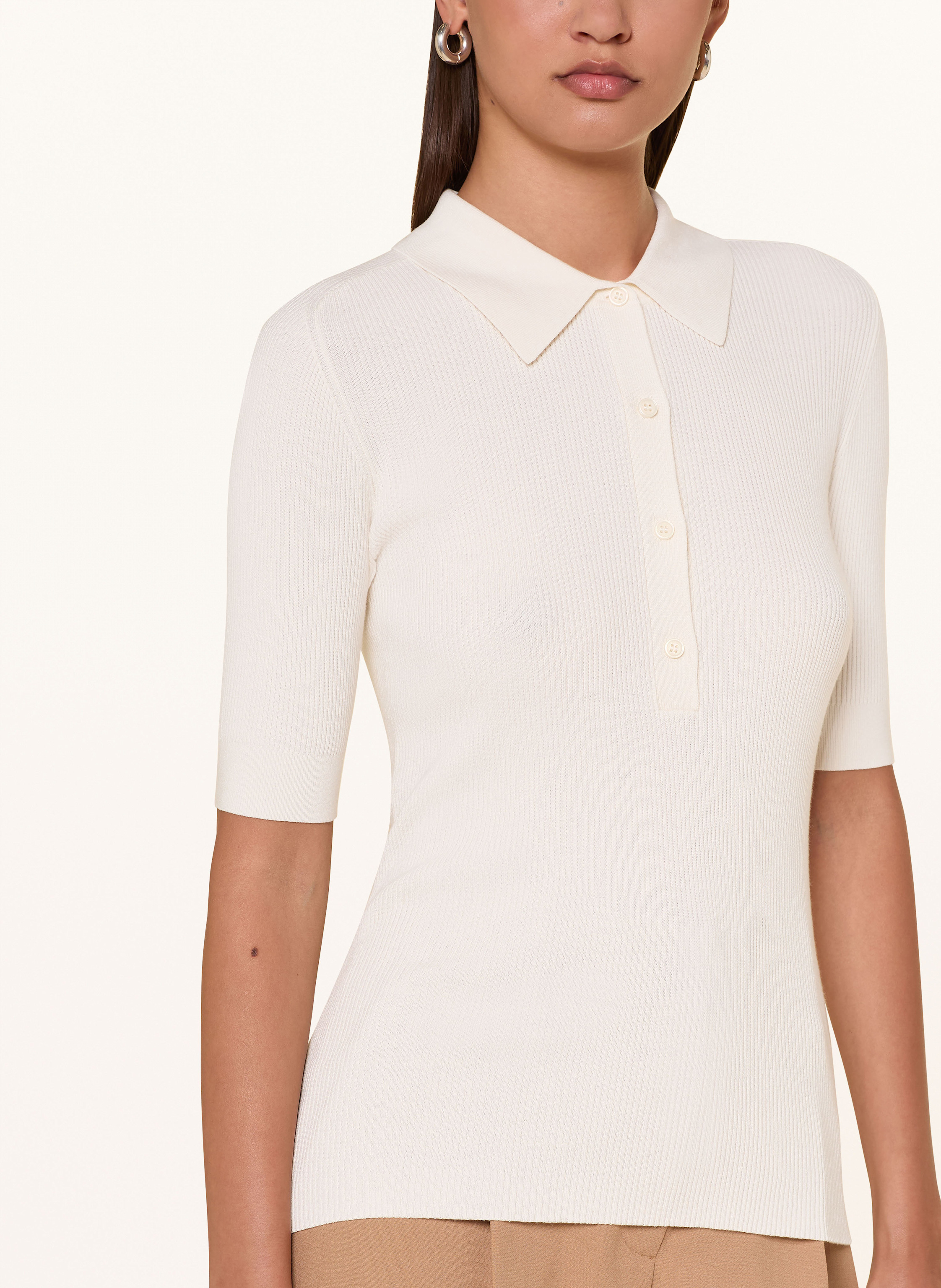 Thumbnail - Joop! Strick-Poloshirt Kalili weiss