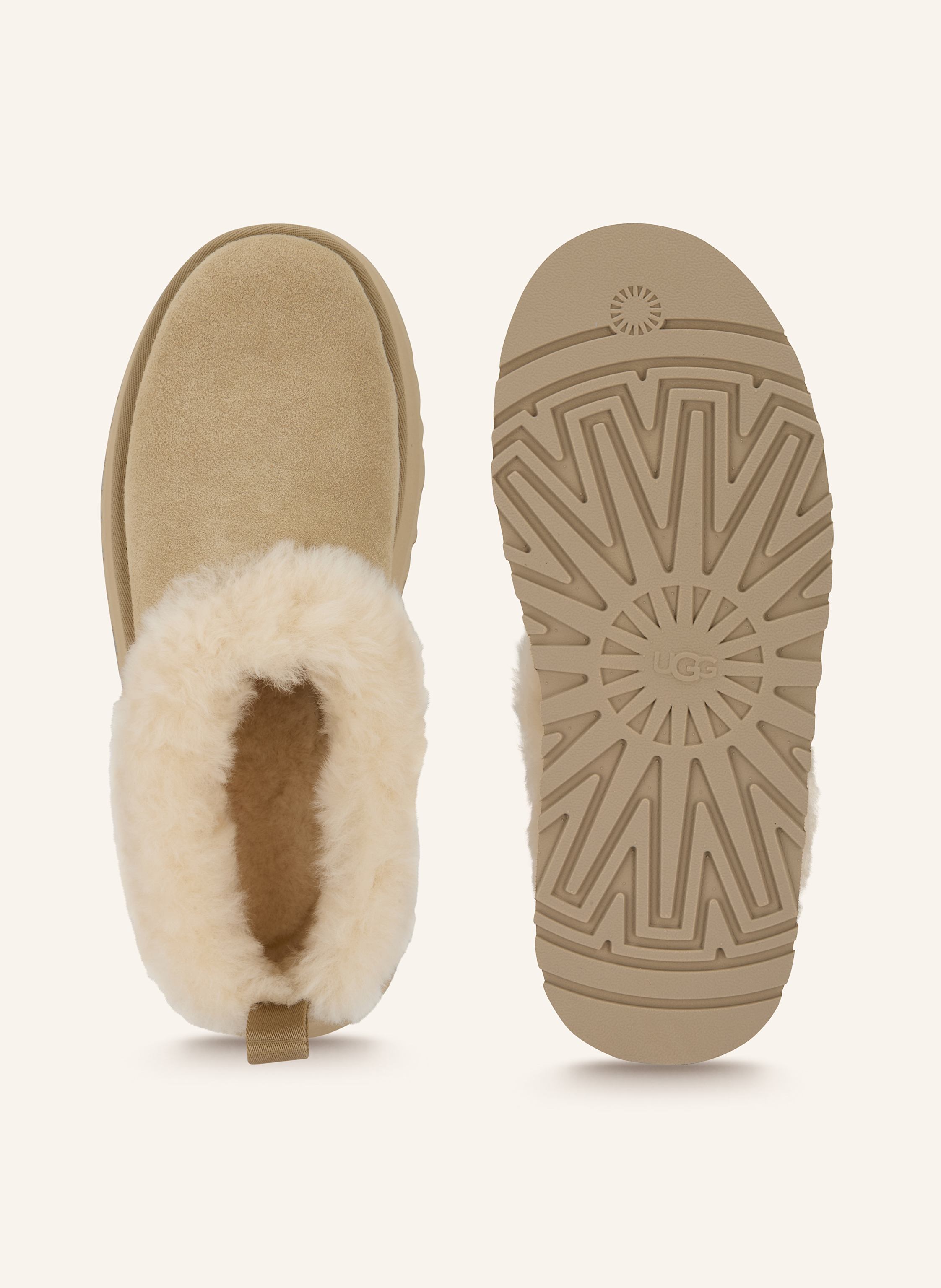Thumbnail - Ugg Plateau-Mules Tazzelle beige