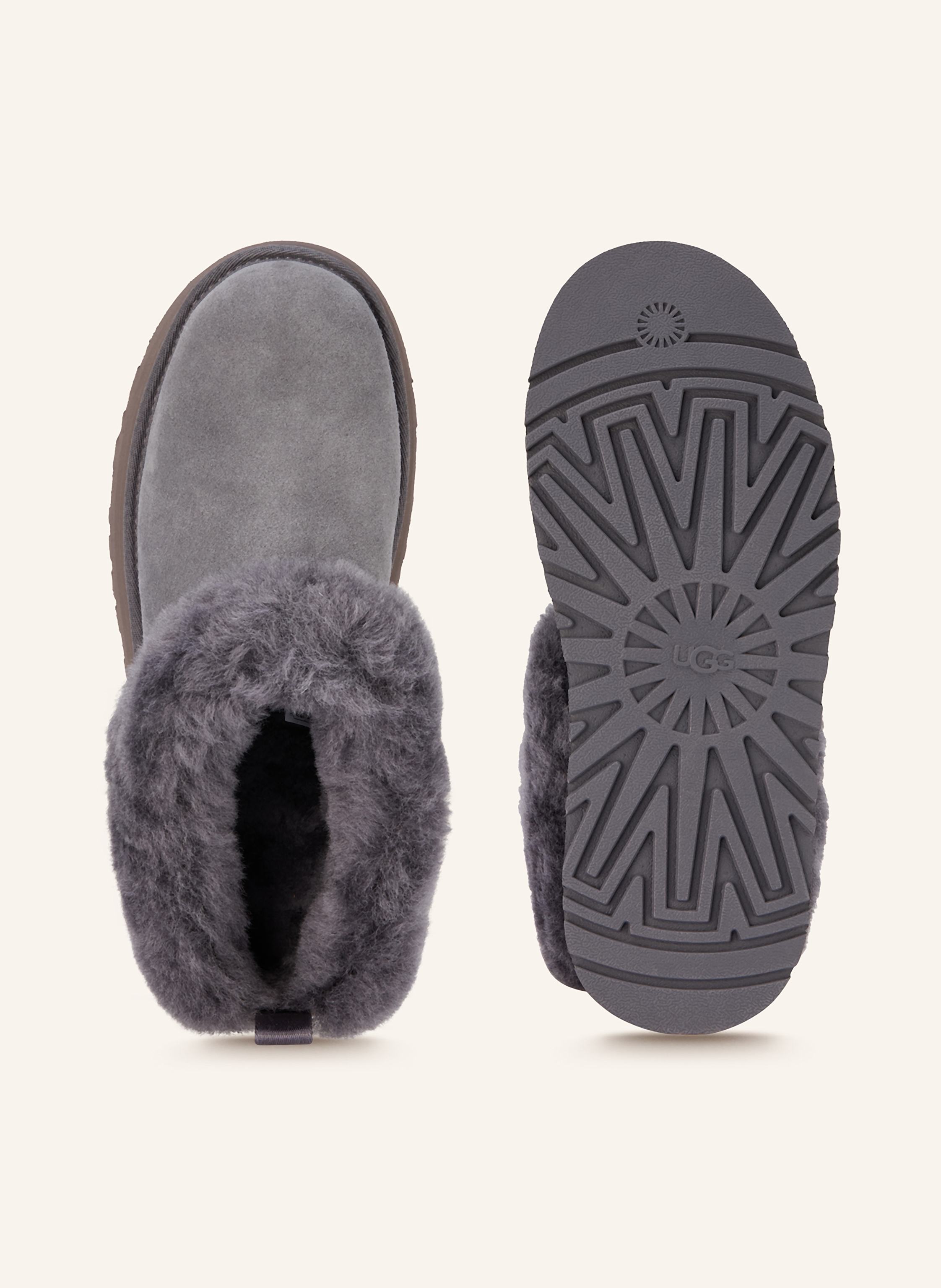 Thumbnail - Ugg Plateau-Mules Tazzelle grau