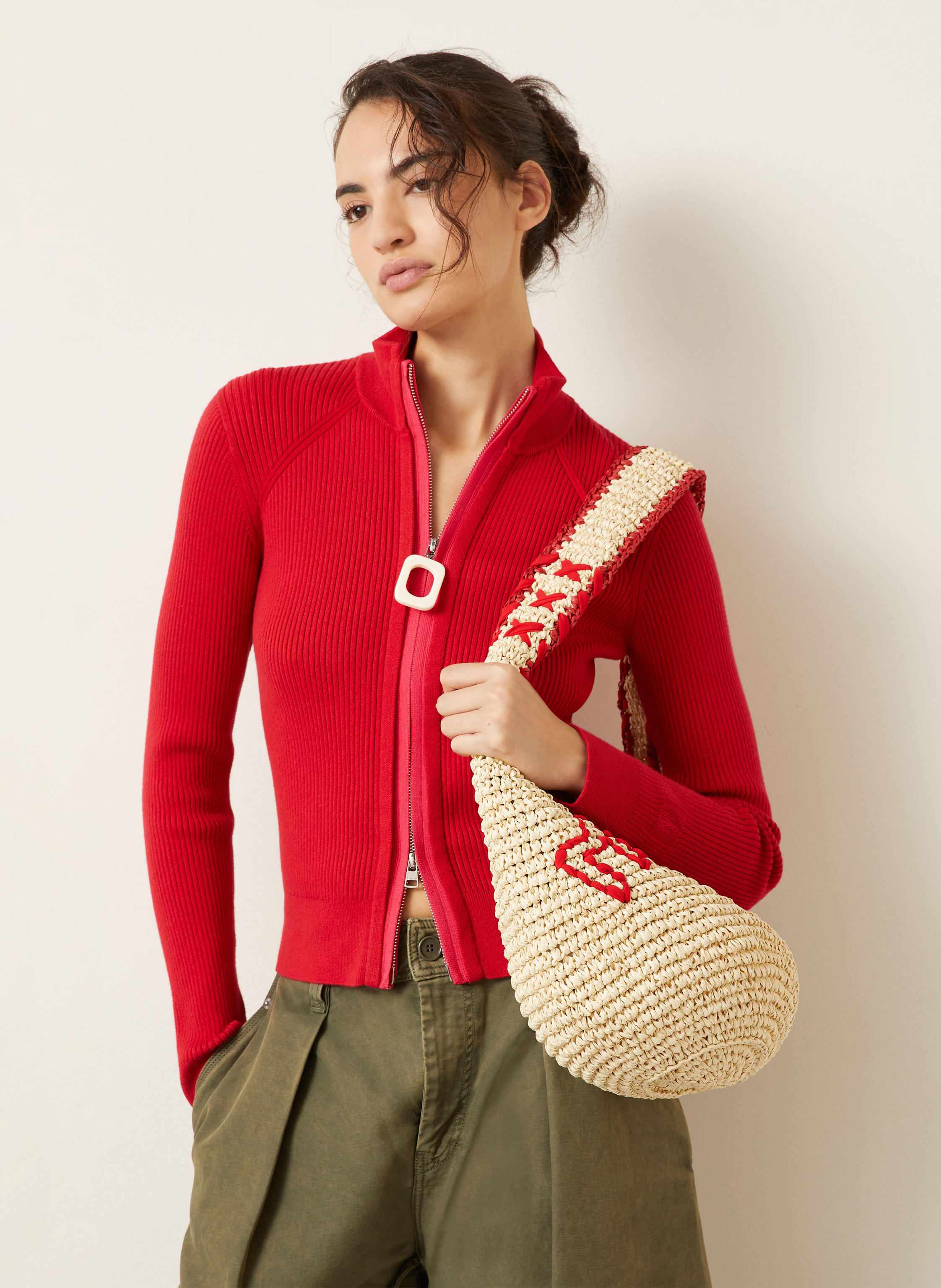 Thumbnail - Marni Strandtasche rot