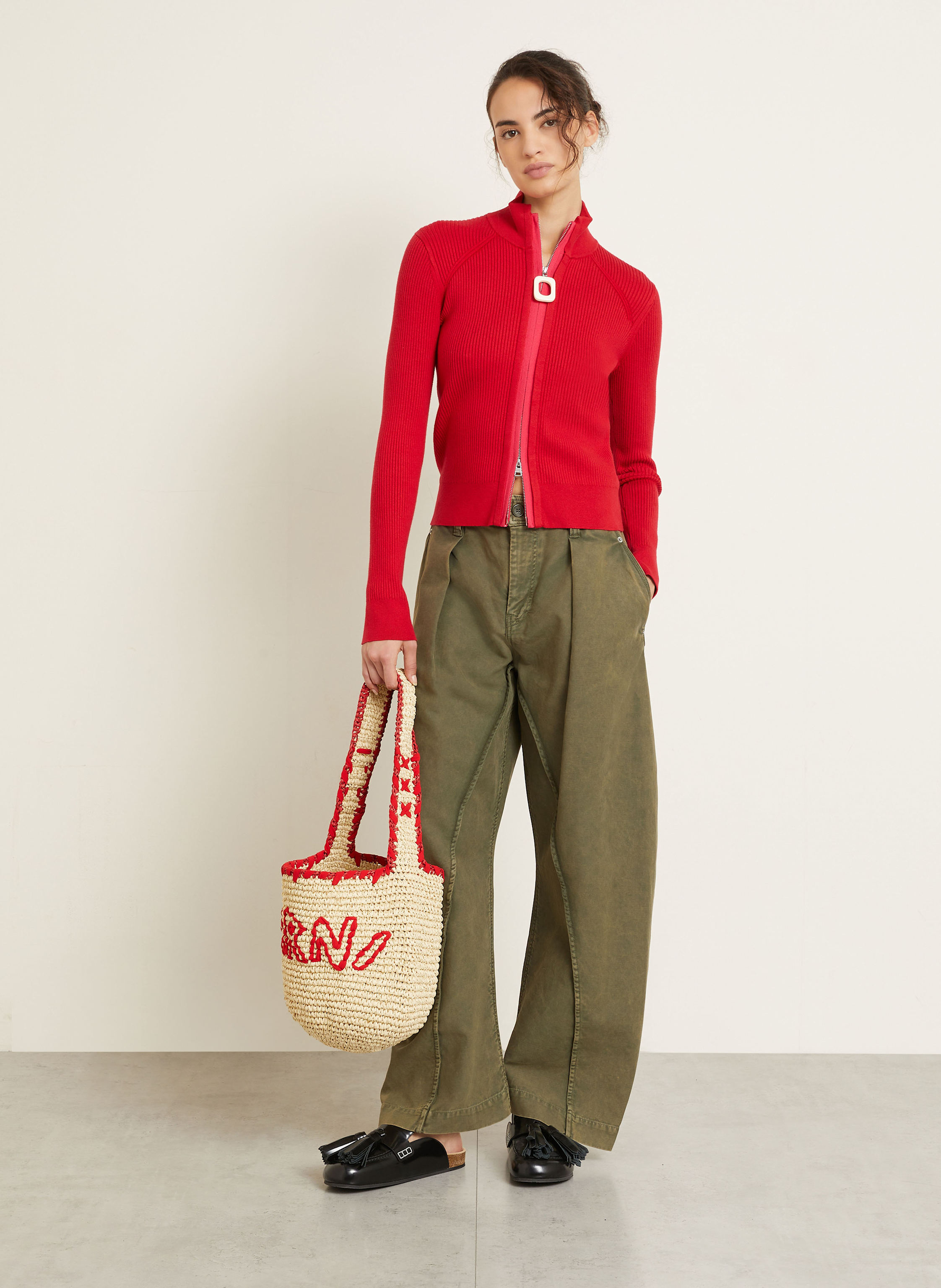 Thumbnail - Marni Strandtasche rot