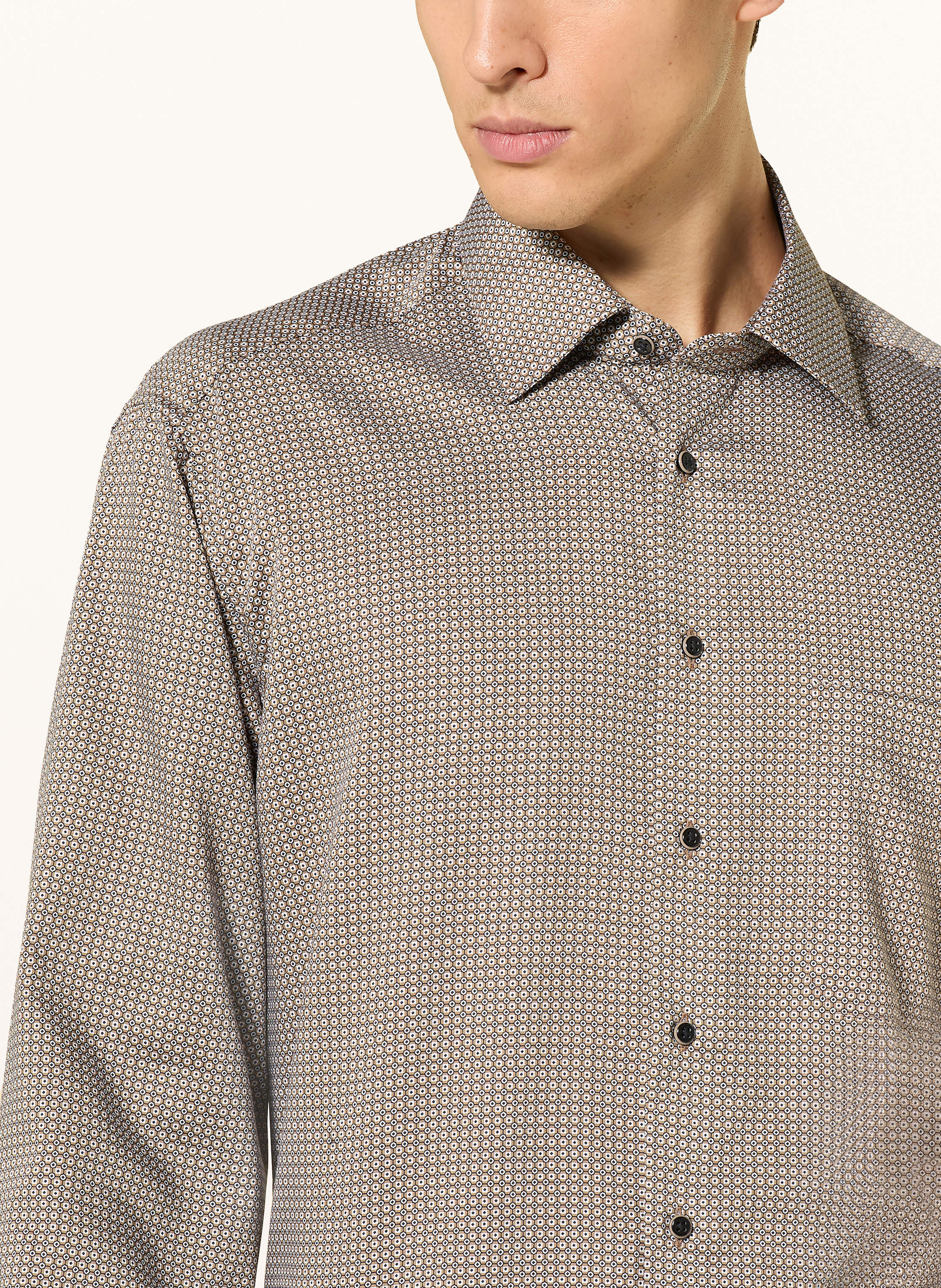 Thumbnail - Eterna Hemd Comfort Fit beige