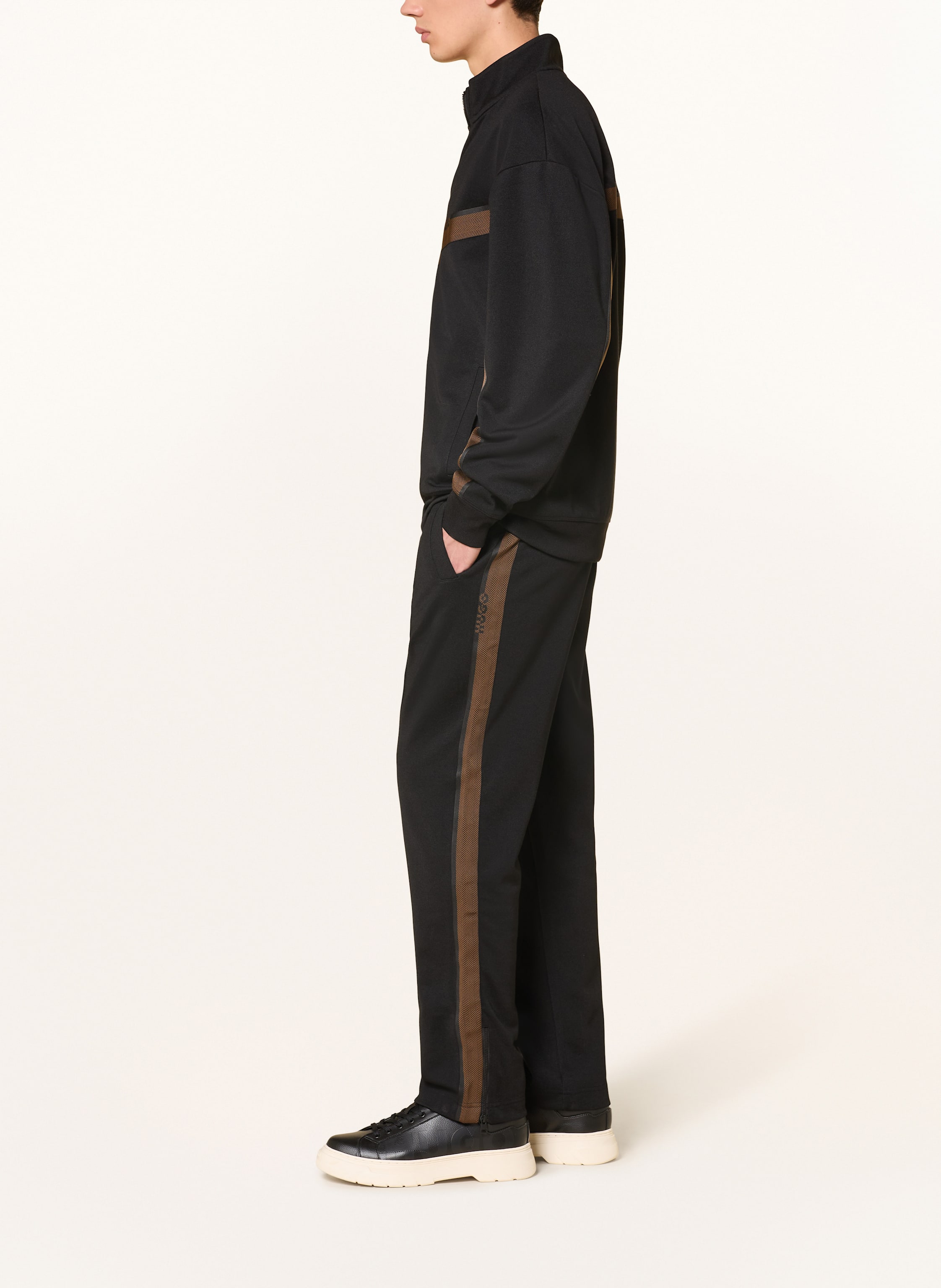 Thumbnail - Hugo Track Pants Derwent Mit Galonstreifen schwarz