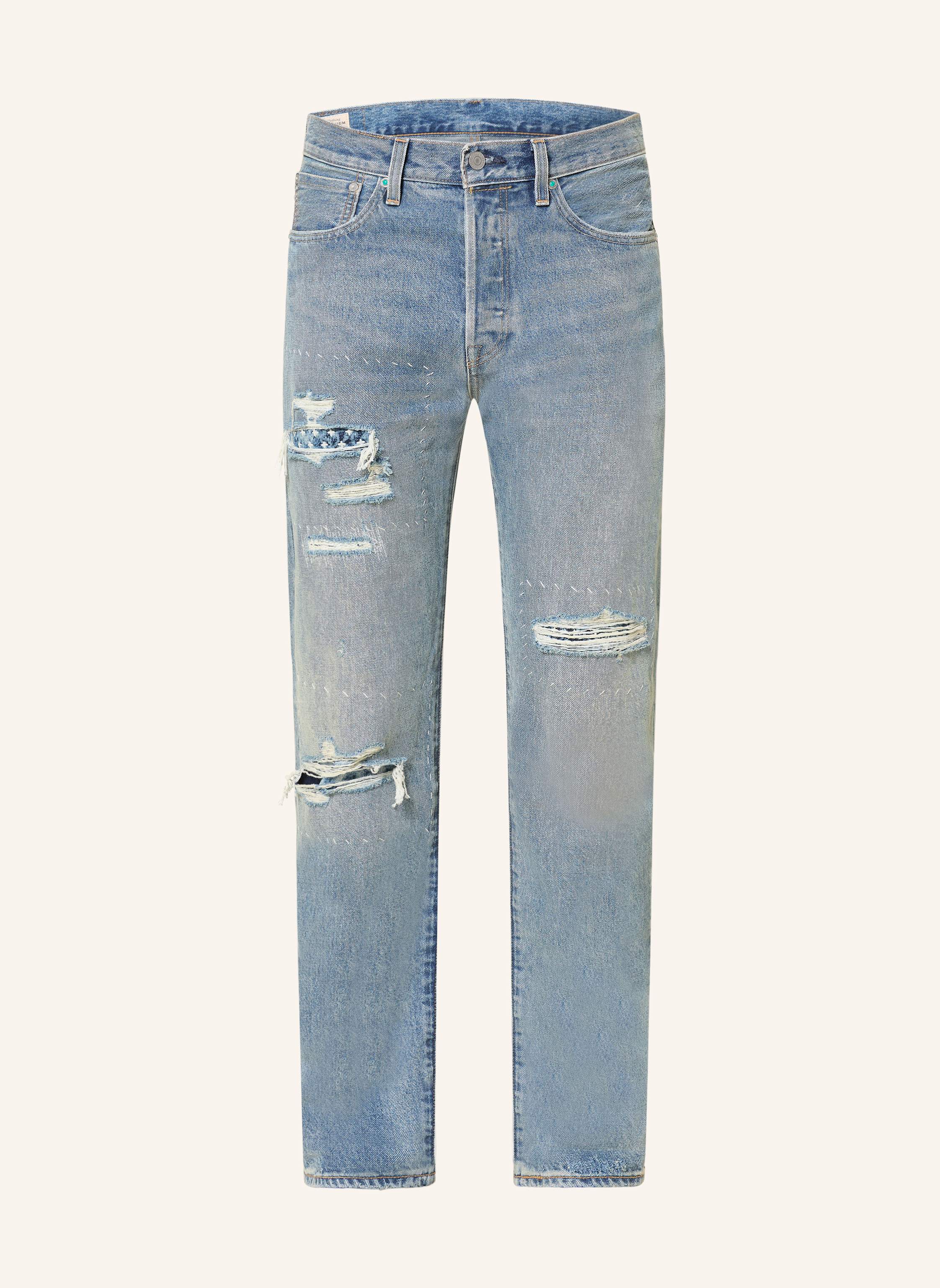 Levi's® Destroyed jeans 501 regular fit in 36 med indigo - worn in