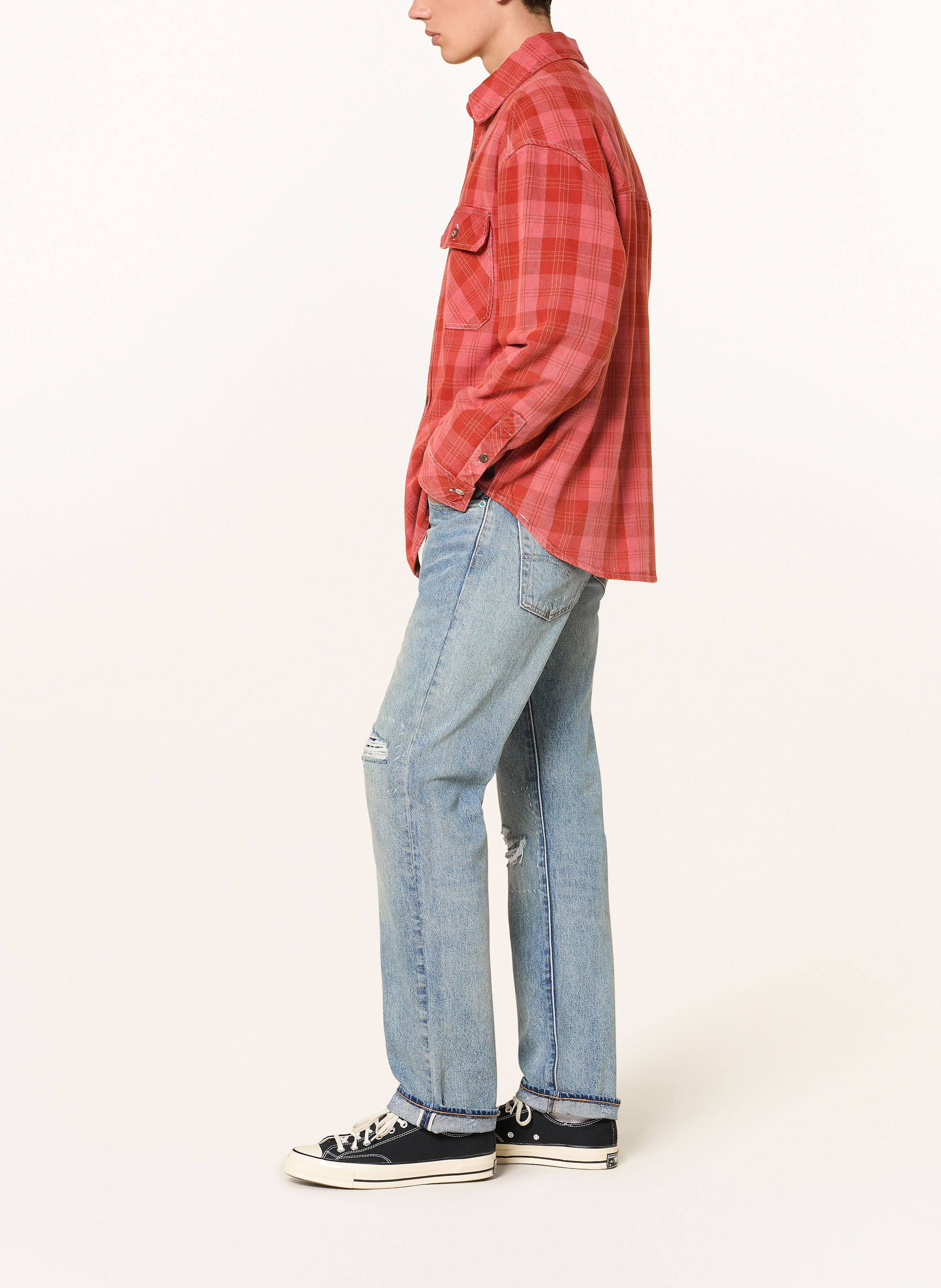 Thumbnail - Levi's® Destroyed Jeans 501 Regular Fit blau