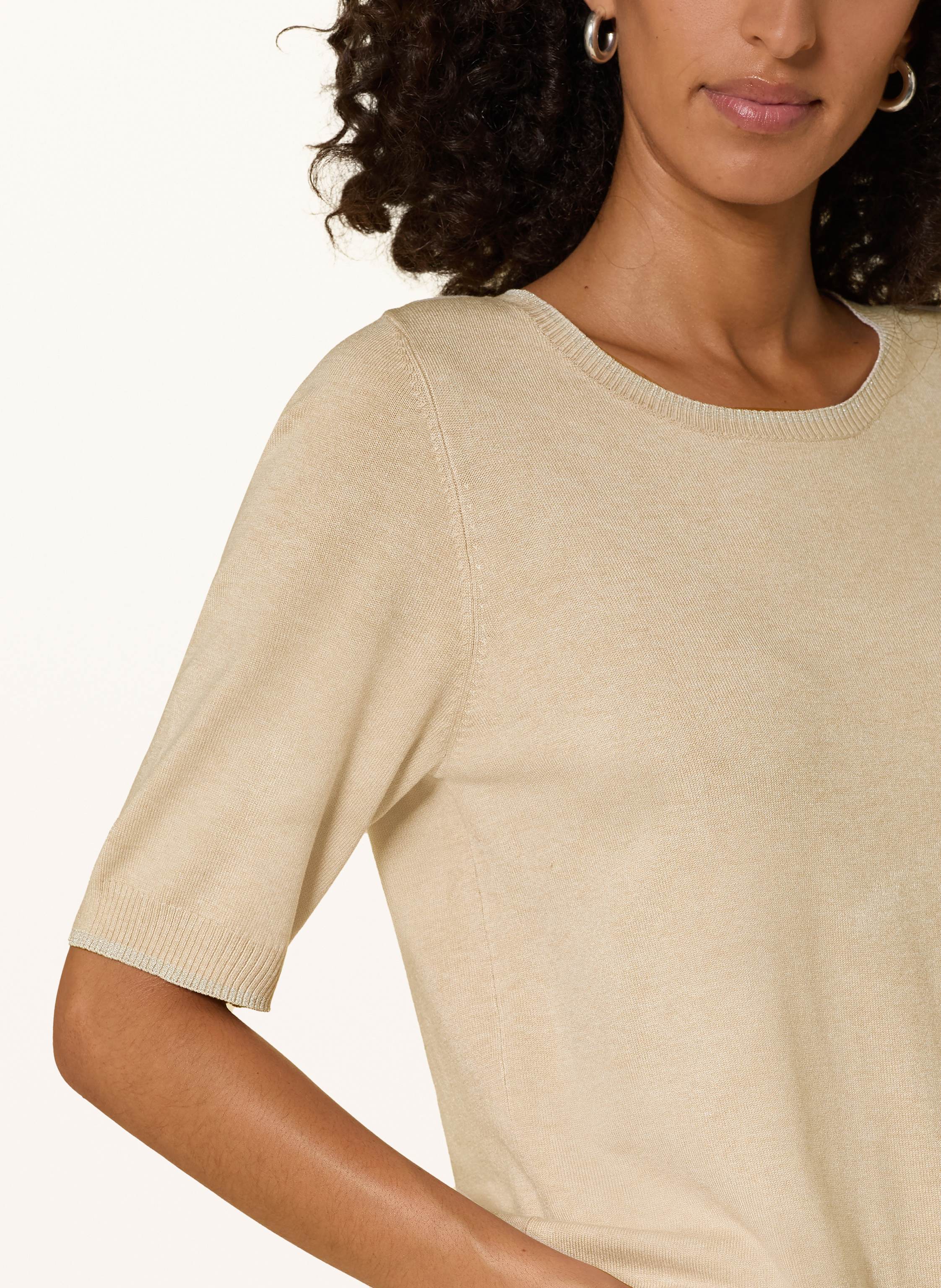 Thumbnail - S.Oliver Black Label Strickshirt Mit Glitzergarn beige