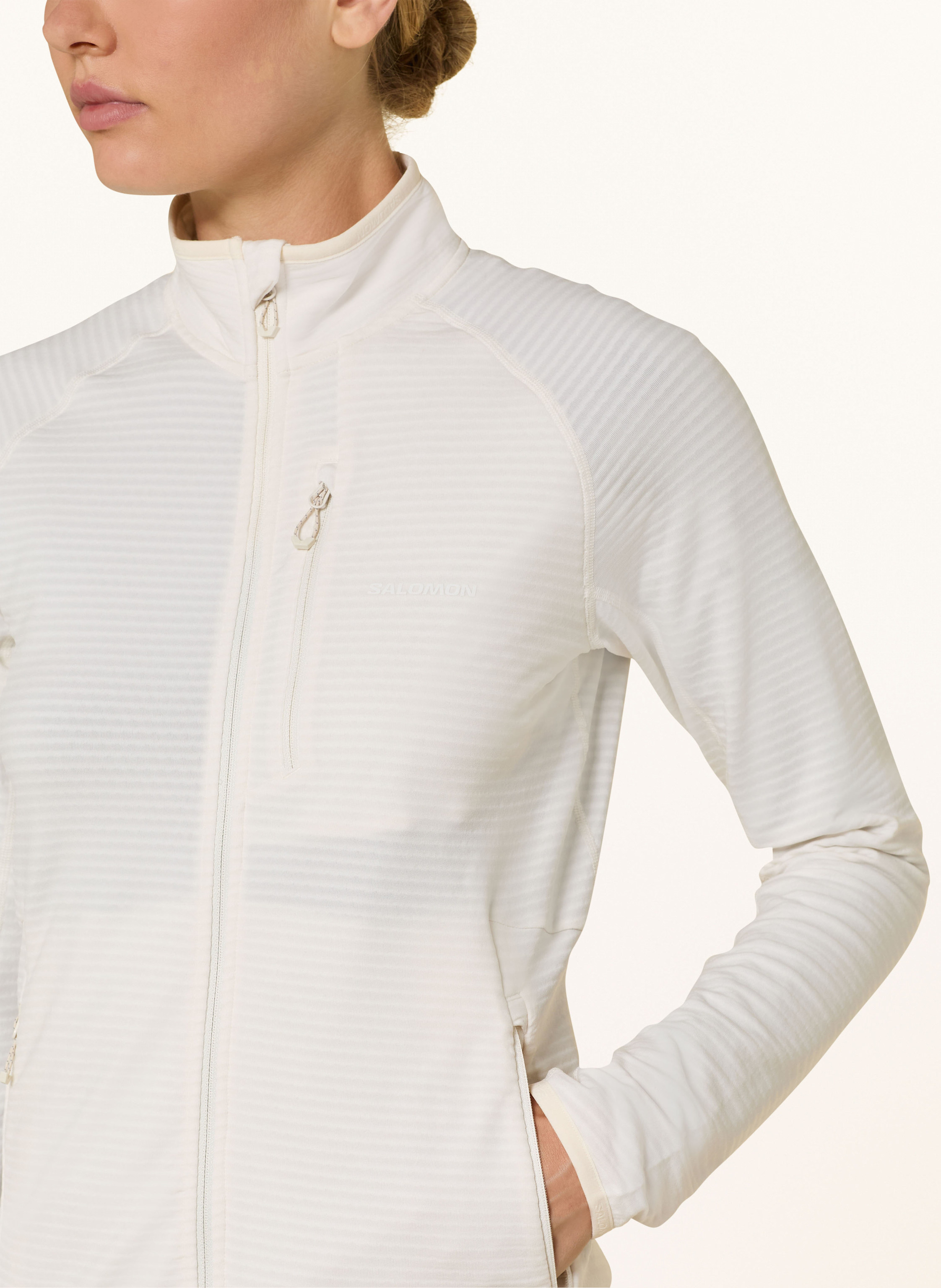 Thumbnail - Salomon Midlayer-Jacke Essential Lightwarm weiss