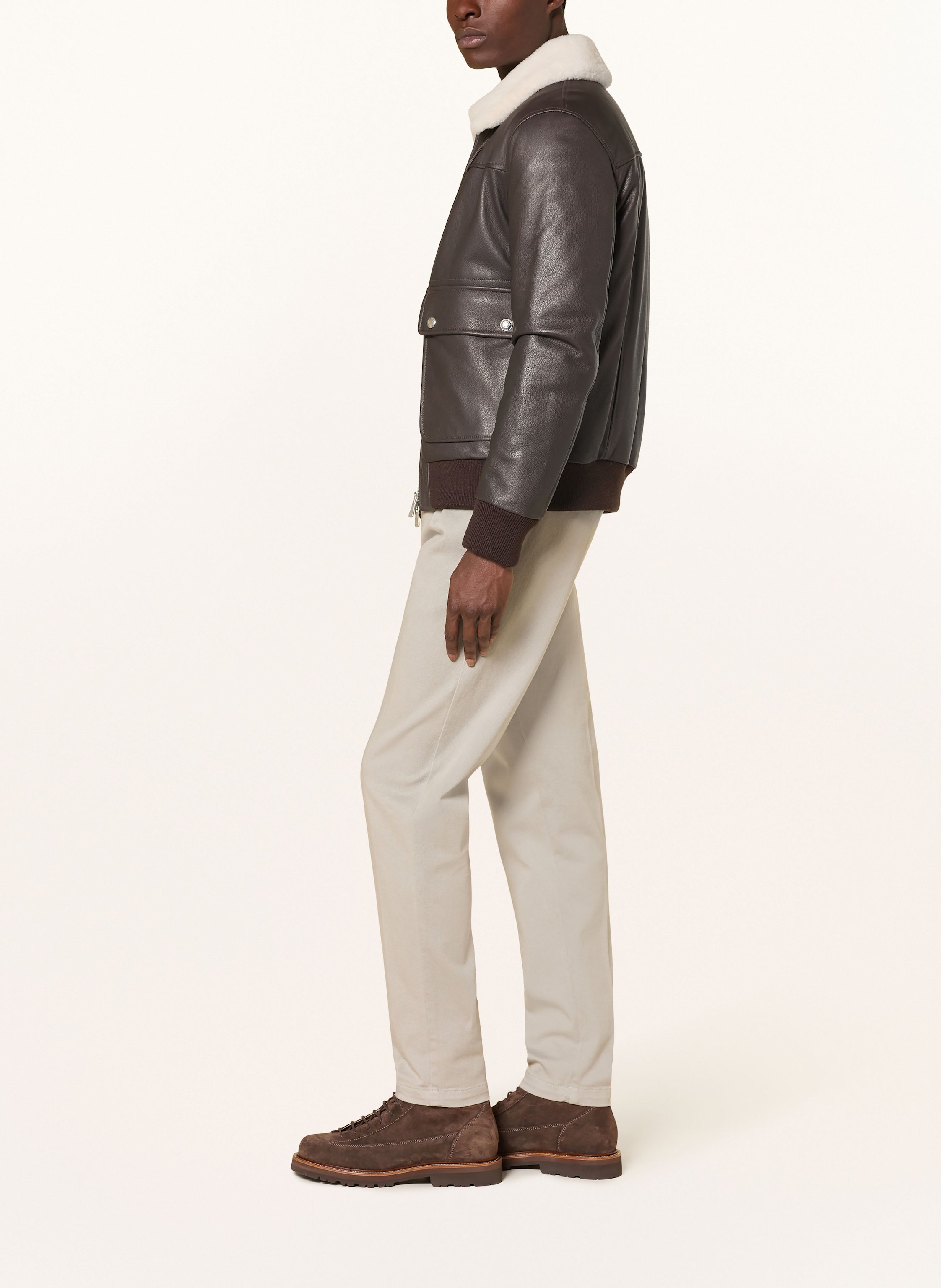 Thumbnail - Eleventy Chino Extra Slim Fit beige