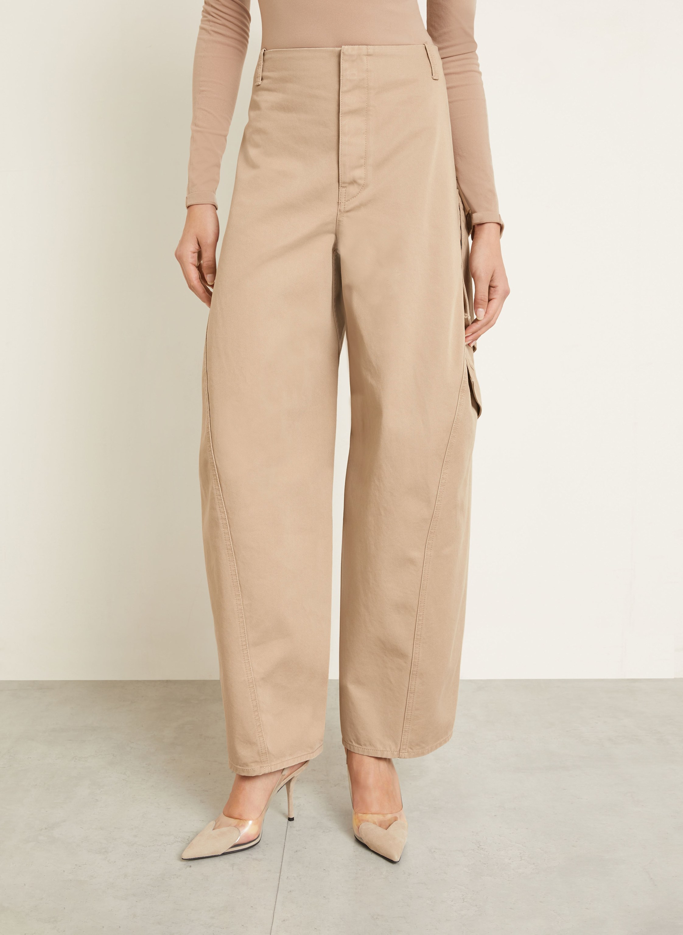 Thumbnail - Alaïa Cargohose beige