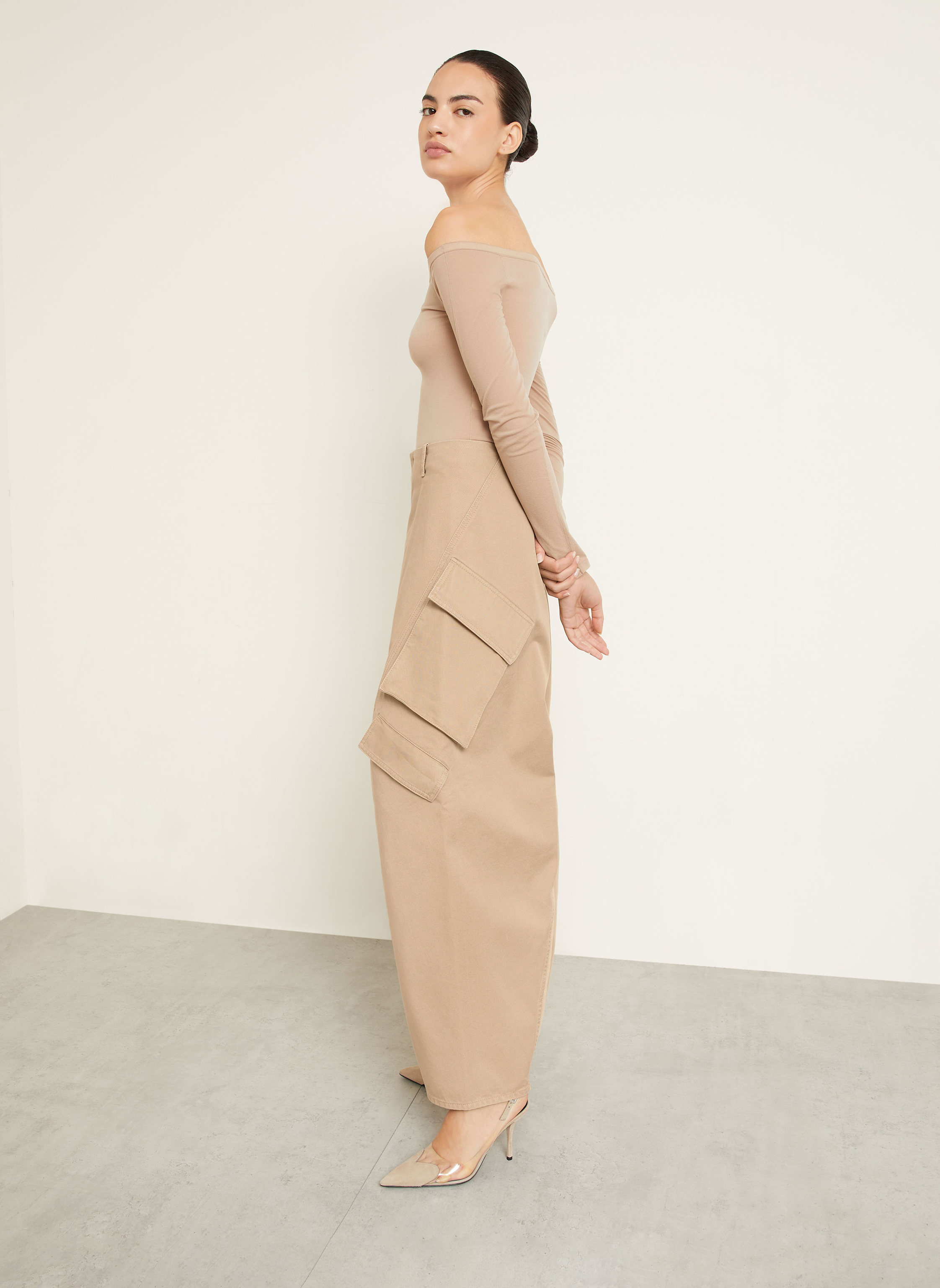 Thumbnail - Alaïa Cargohose beige