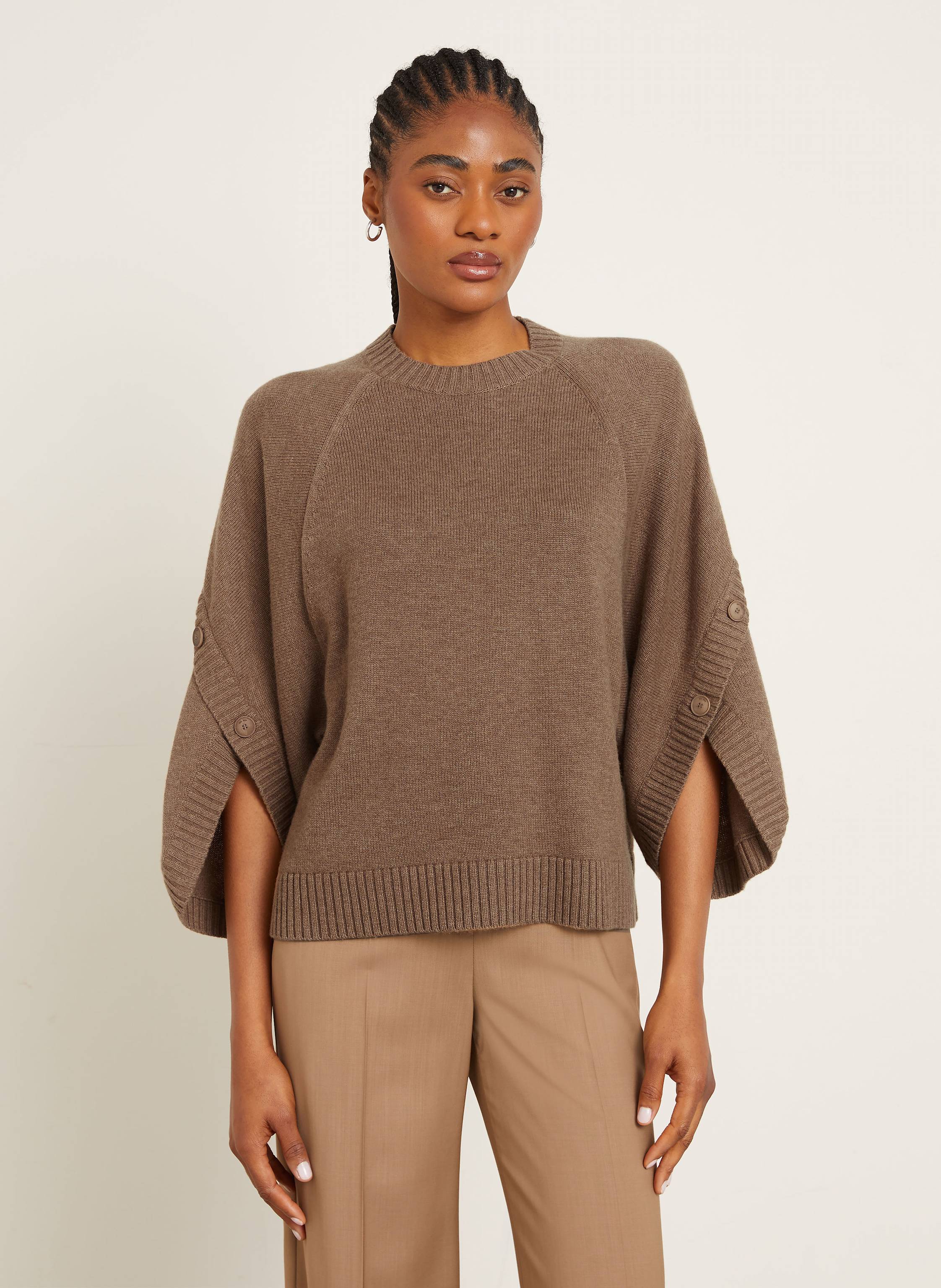 Thumbnail - Max Mara Pullover Ampex Mit Cashmere braun