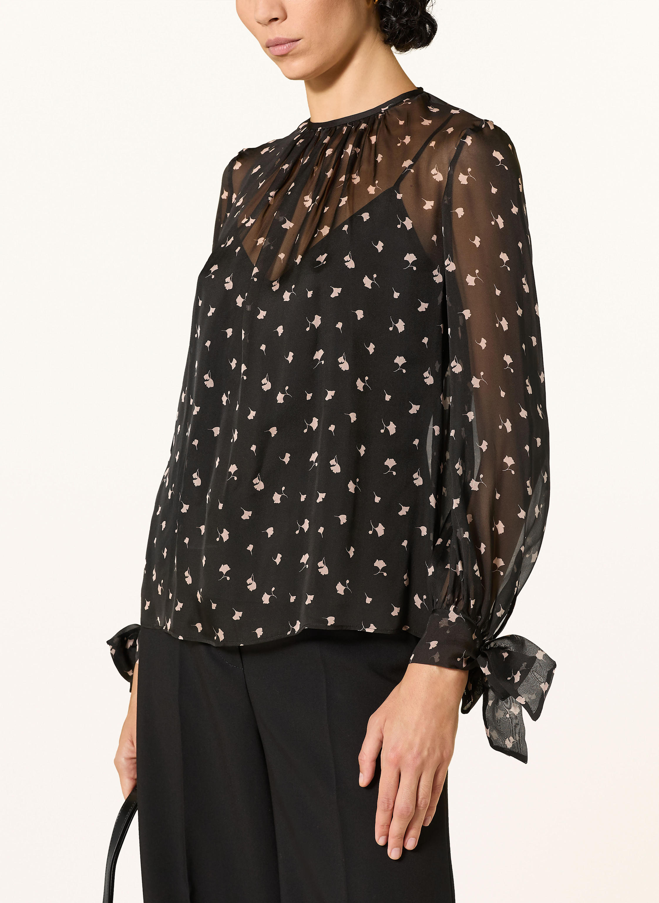 Thumbnail - Max Mara Studio Blusenshirt Fabia Aus Seide schwarz