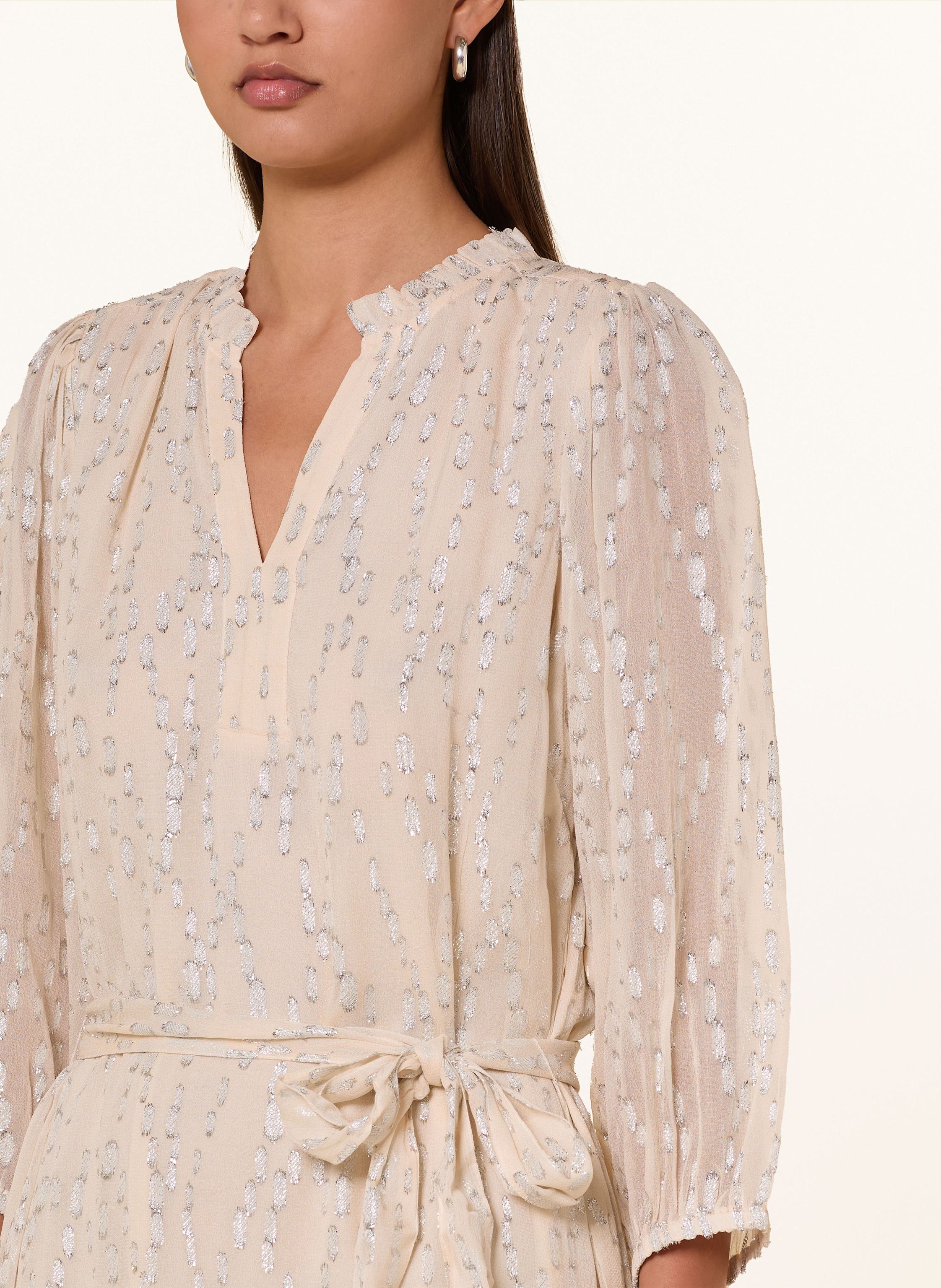 Thumbnail - Part Two Kleid Tannie Mit Glitzergarn Und 3/4-Arm beige