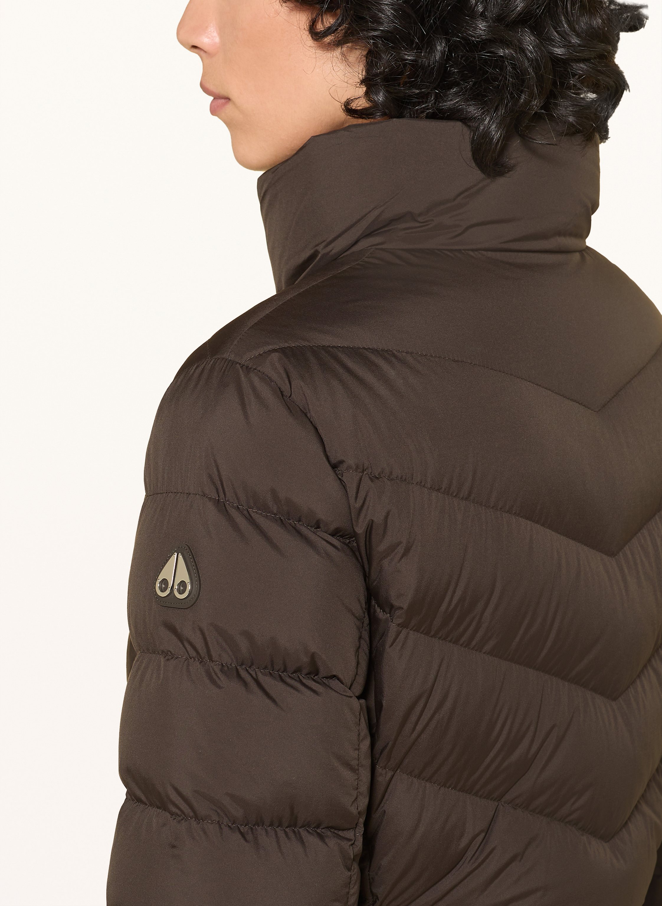 Thumbnail - Moose Knuckles Daunenjacke Belle Cote Mit Abnehmbarem Kunstfell braun