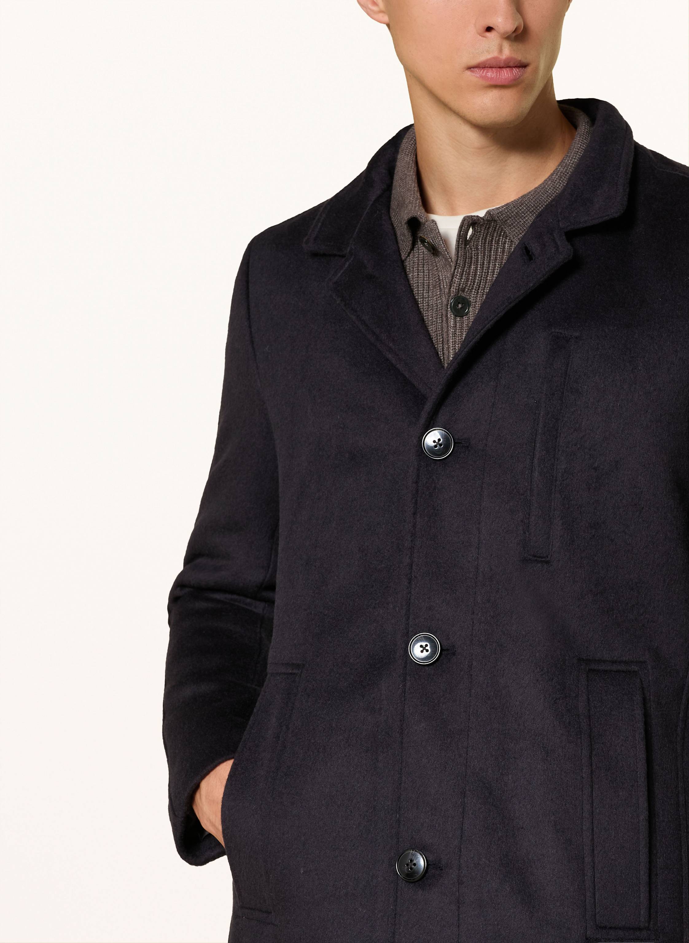 Thumbnail - Strokesman's Mantel Mit Herausnehmbarer Blende blau