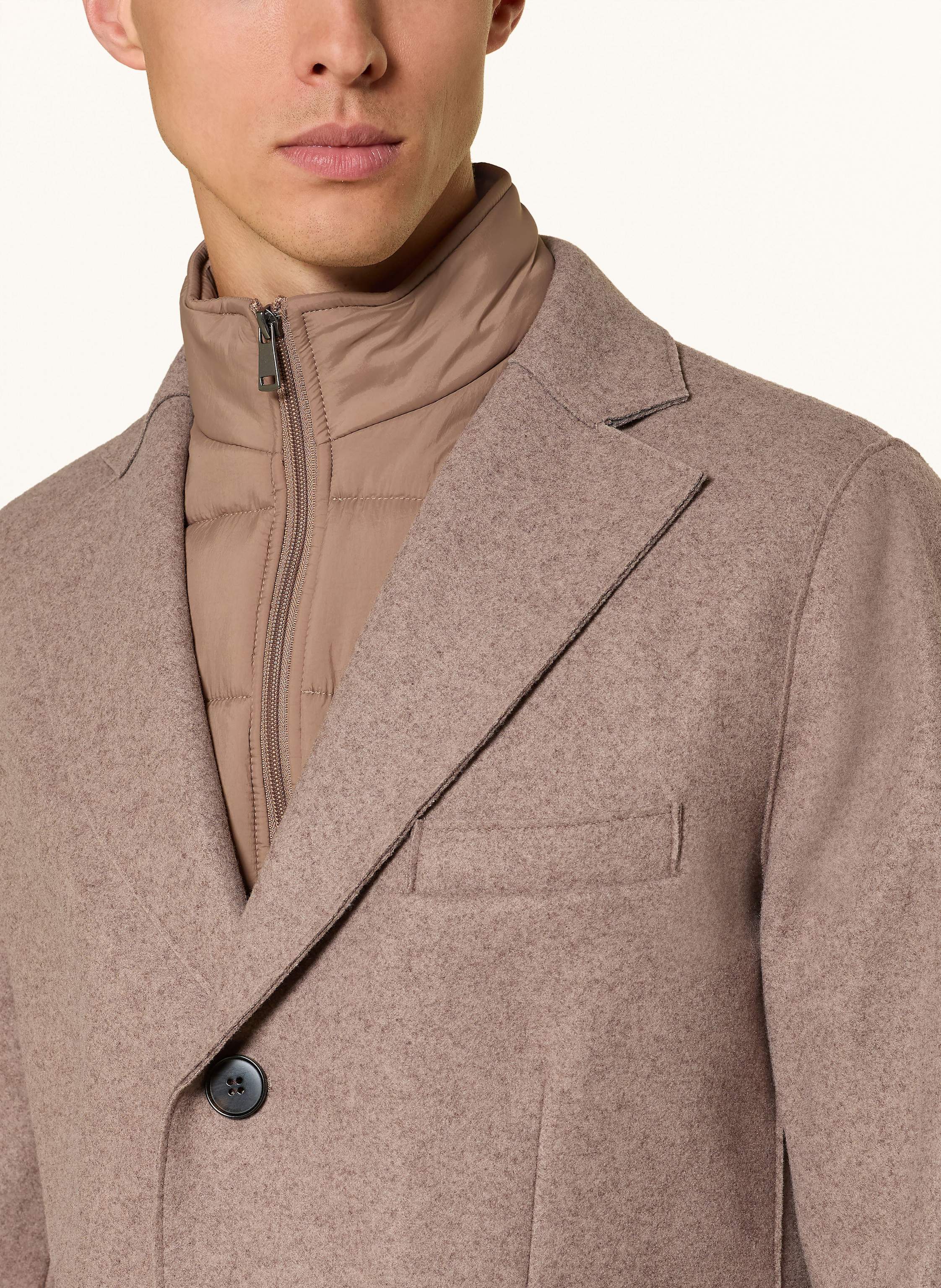 Thumbnail - Strokesman's Mantel Mit Herausnehmbarer Blende braun