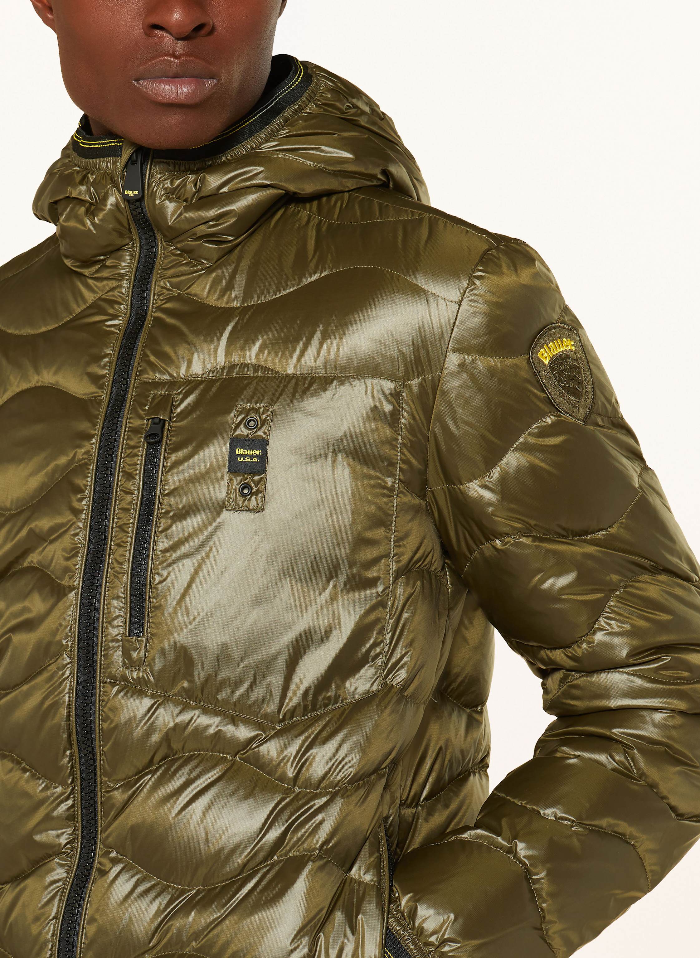 Thumbnail - Blauer Daunenjacke Wave gruen