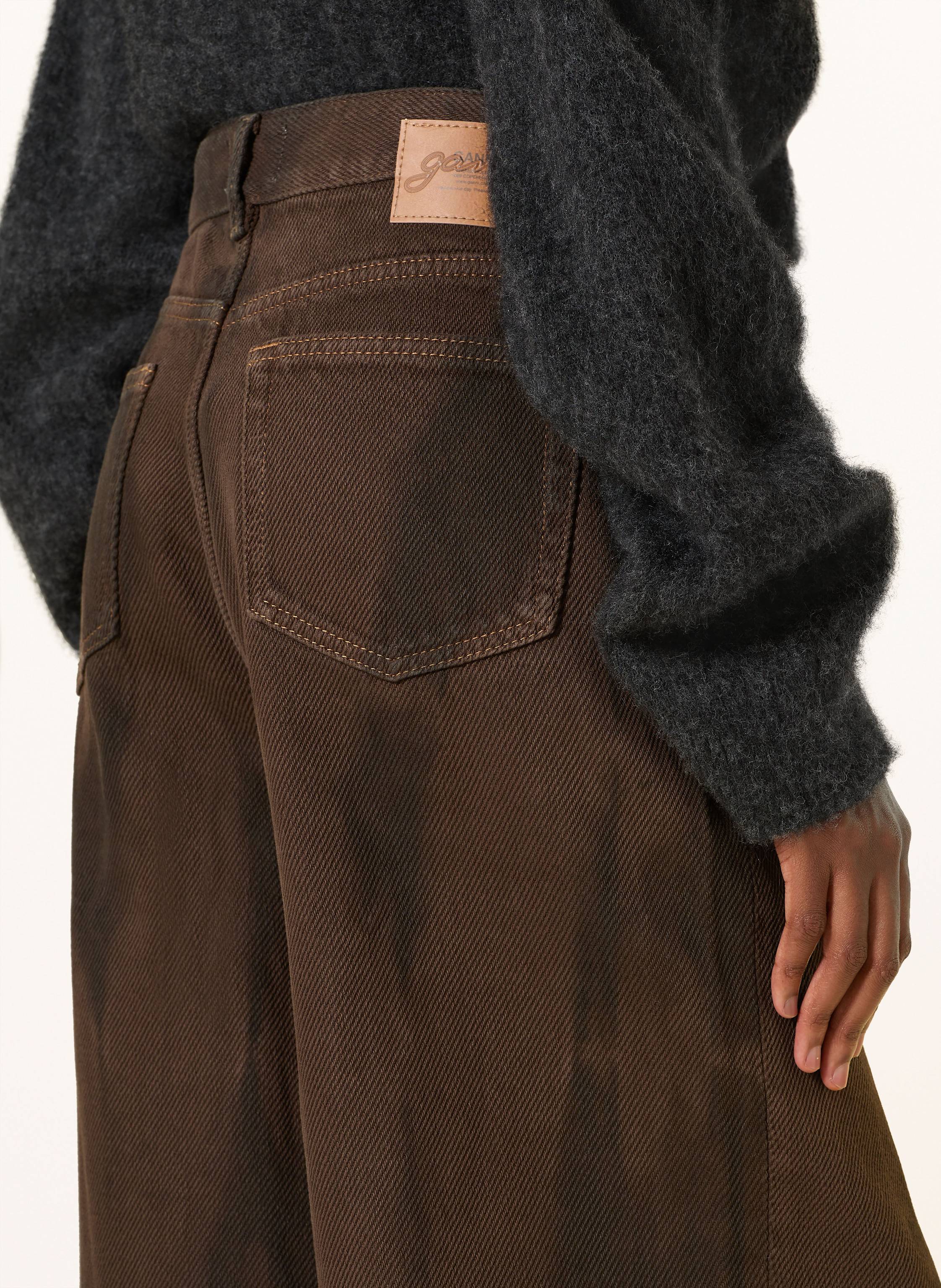 Thumbnail - Ganni Wide Leg Jeans braun