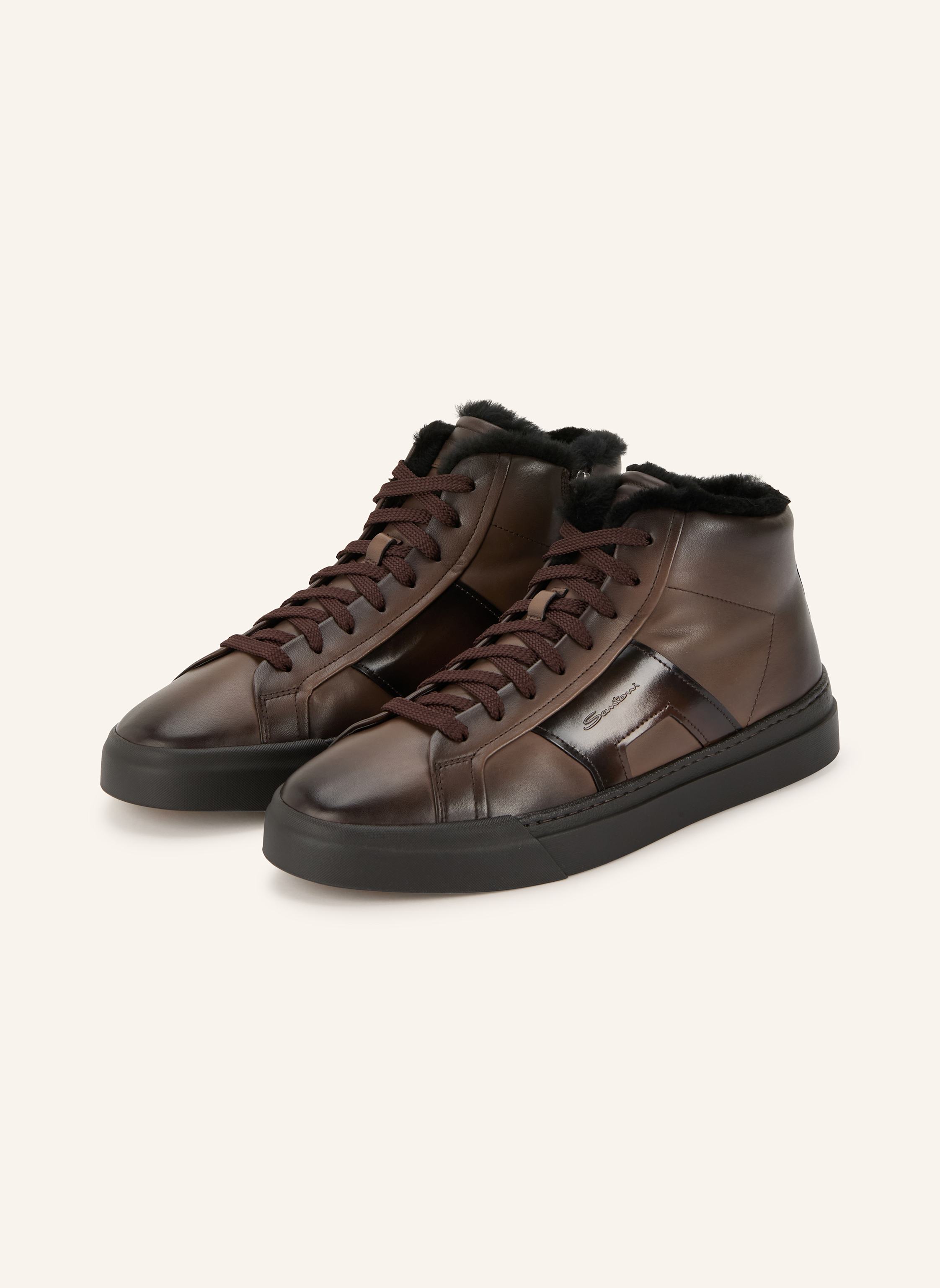 Santoni Santoni Hightop-Sneaker braun in DUNKELBRAUN