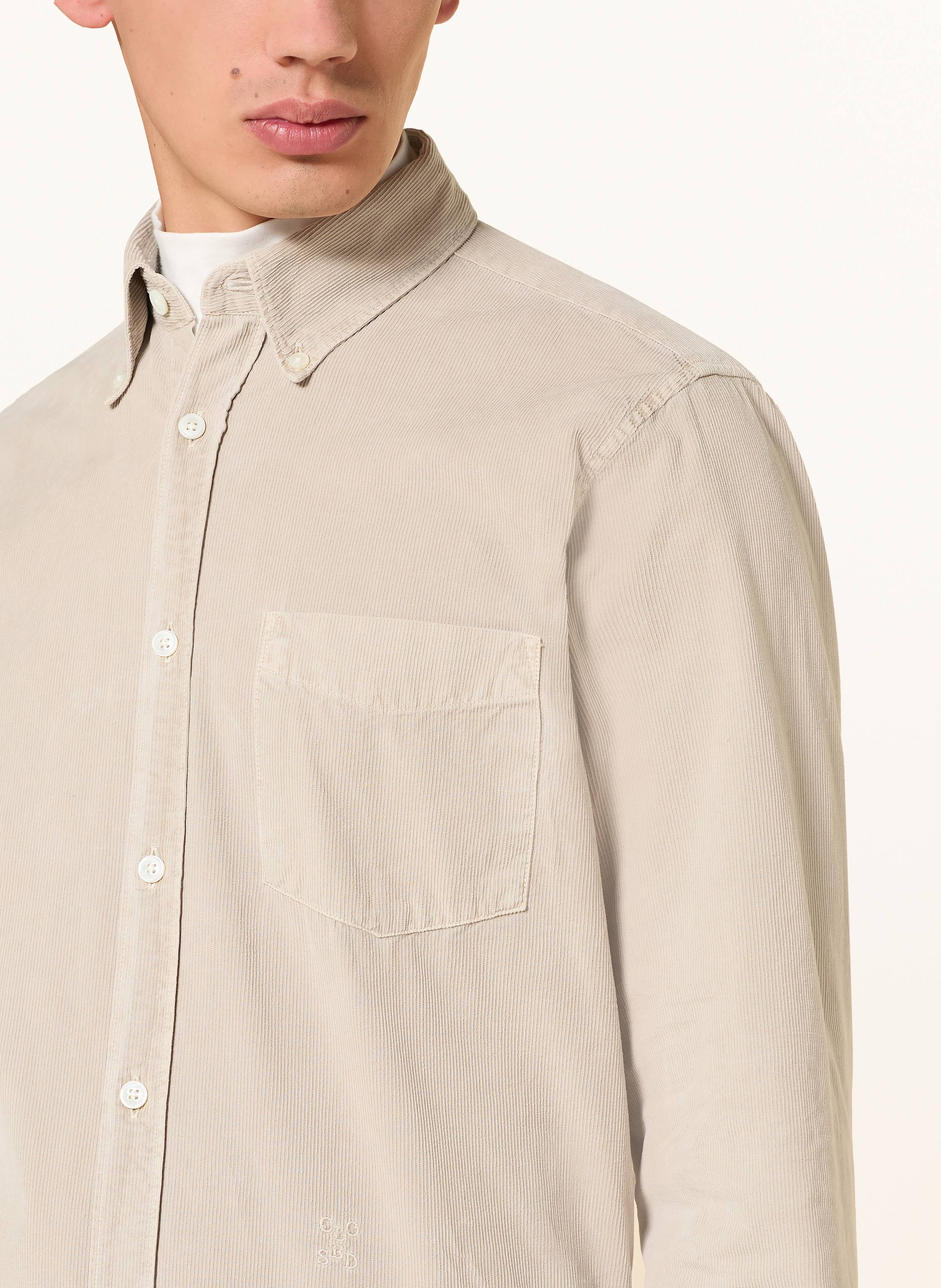 Thumbnail - Closed Cordhemd Comfort Fit grau