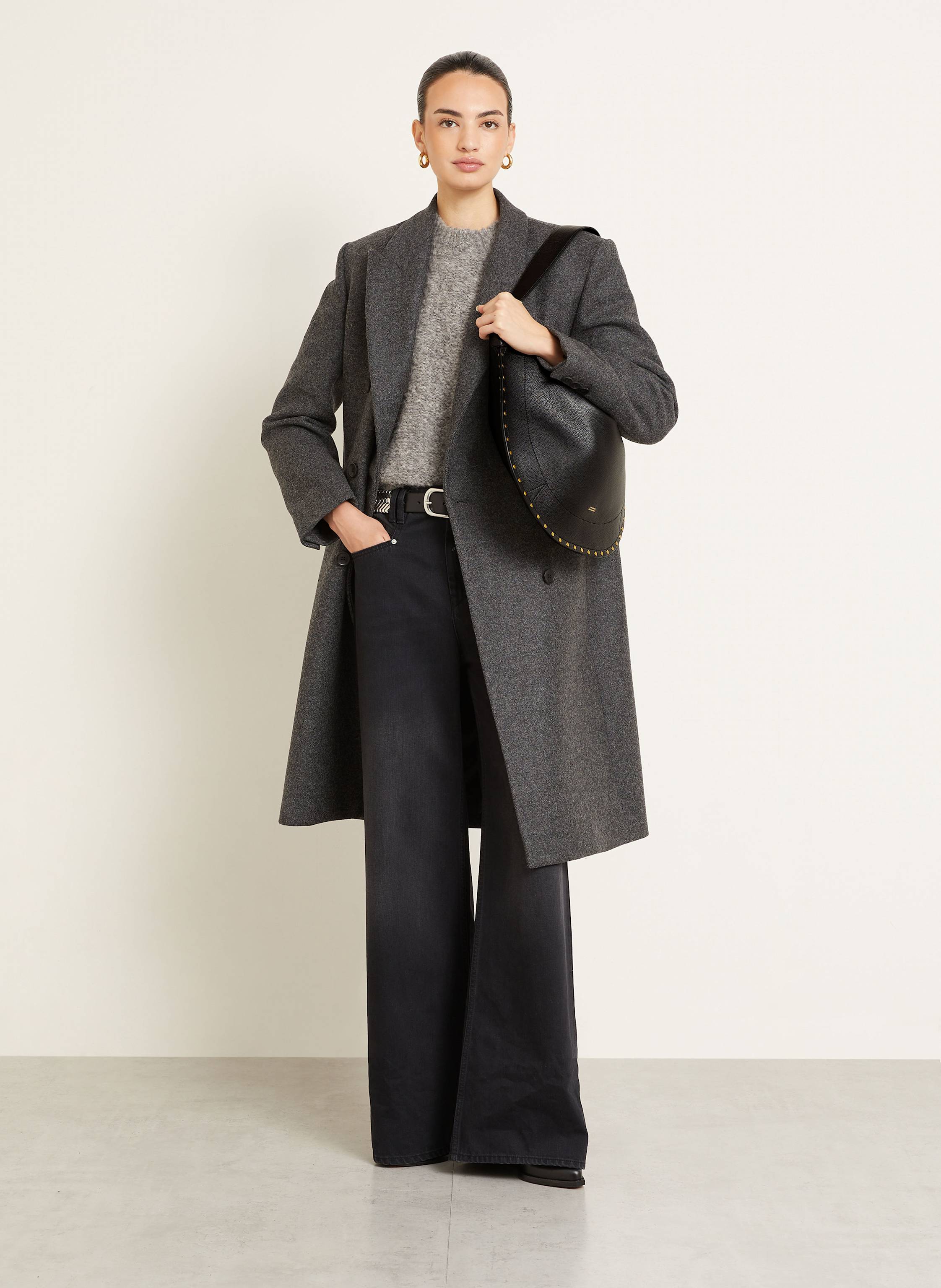 Thumbnail - Isabel Marant Beuteltasche Oskan Mit Pouch Und Nieten schwarz