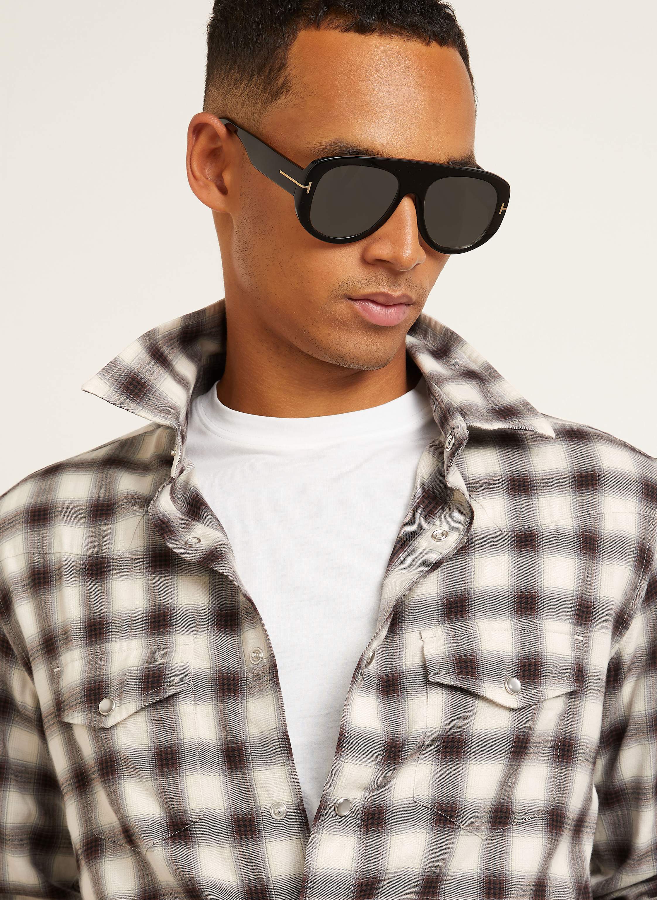 Thumbnail - Tom Ford Hemd Regular Fit braun